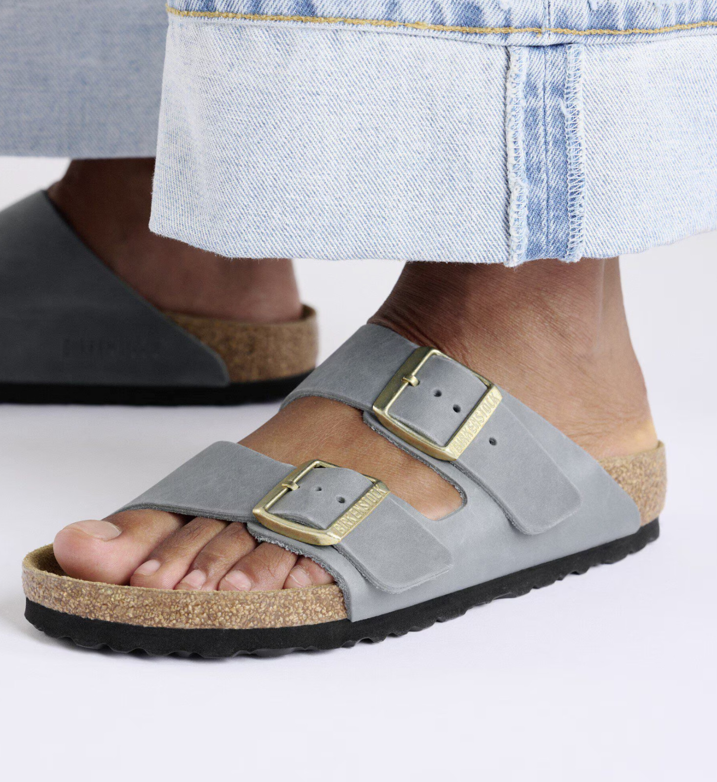 *NEW* Unisex BIRKENSTOCK Arizona Oiled Leather Sandal BASALT GRAY (1029197) 👍