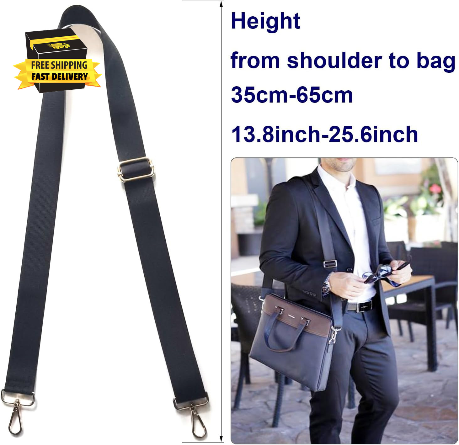 1″ Wide Purse Straps Replacement Crossbody Bags Shoulder Guitar Strap for Handba