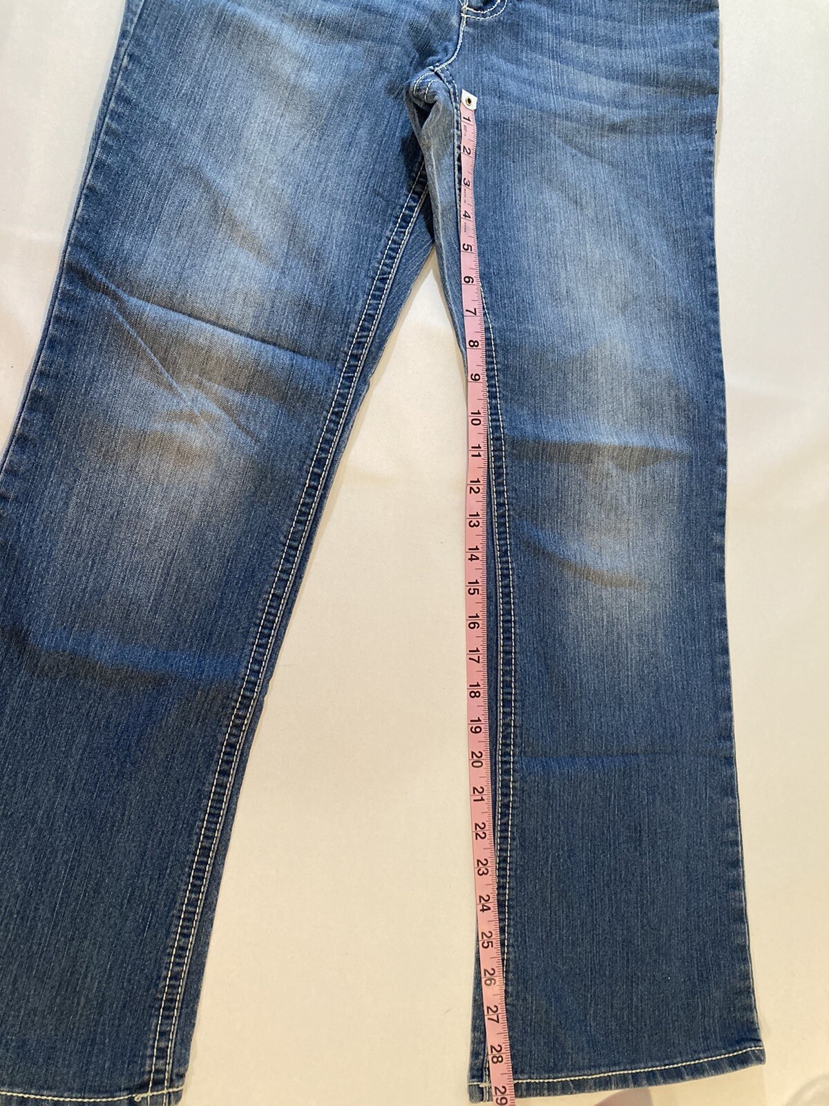 Faded Glory Jeans Size 10 30Wx29L 9” Rise Used Condition Missing Button On Butt