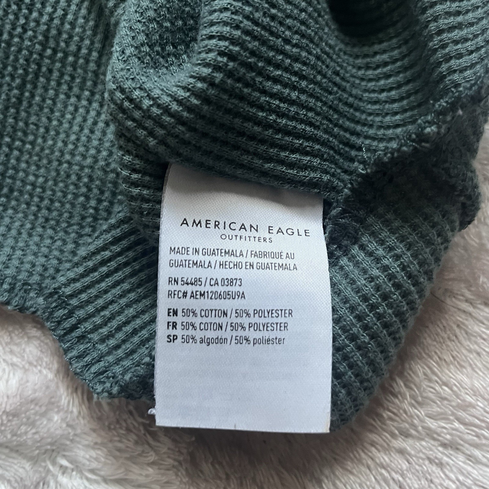 sage green American Eagle Cotton Blend Dual Pattern cropped tank top- Whimsy Fae