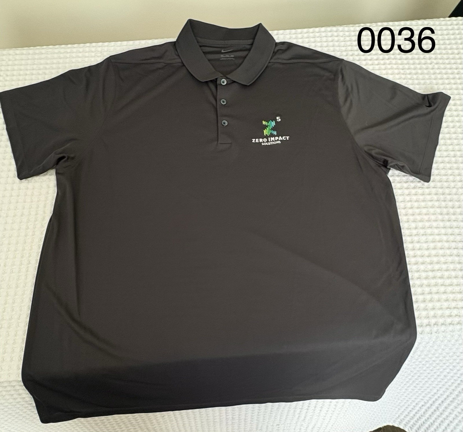 Nike Dri-Fit Polo, Gray, Size 2XL, Zero Impact Logo
