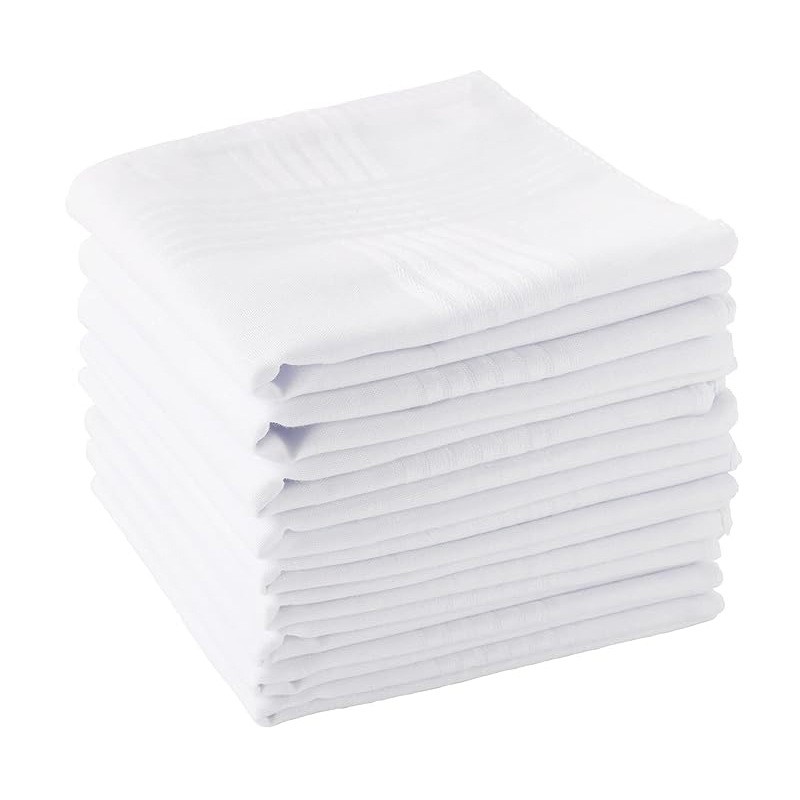13x Handkerchiefs Cotton Classic Hankies Large Men Hankerchief Hanky Pocket