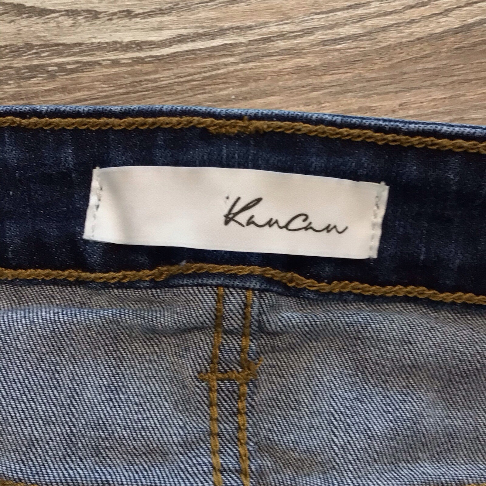 KanCan Mid Rise Skinny Raw Hem Ankle Jeans Medium Distressed Rinse 7/27