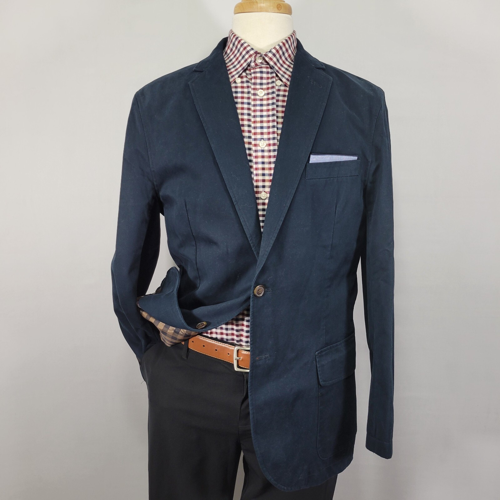 Daniel Cremieux Men’s Sport Coat Blazer Two Button Navy Cotton Twill Size Large