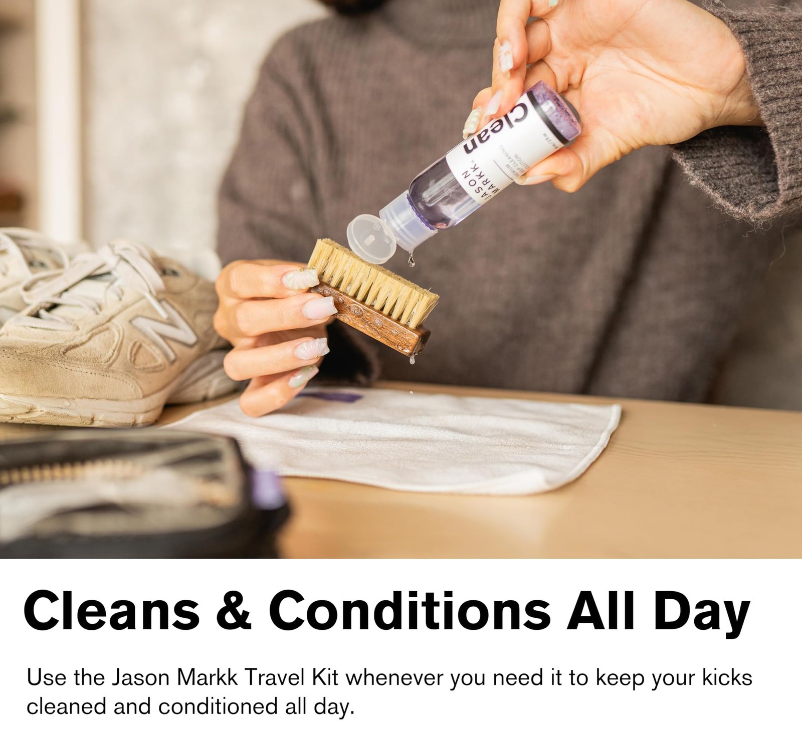 Travel Shoe Cleaning Kit, Shoe Cleaner, 5-Piece Set, Travel Size Sneaker Care…