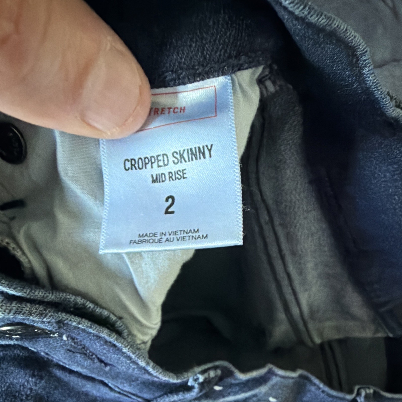 Express Skinny Stretch Denim Blue Button Zip 5-Pocket Women’s Jeans
