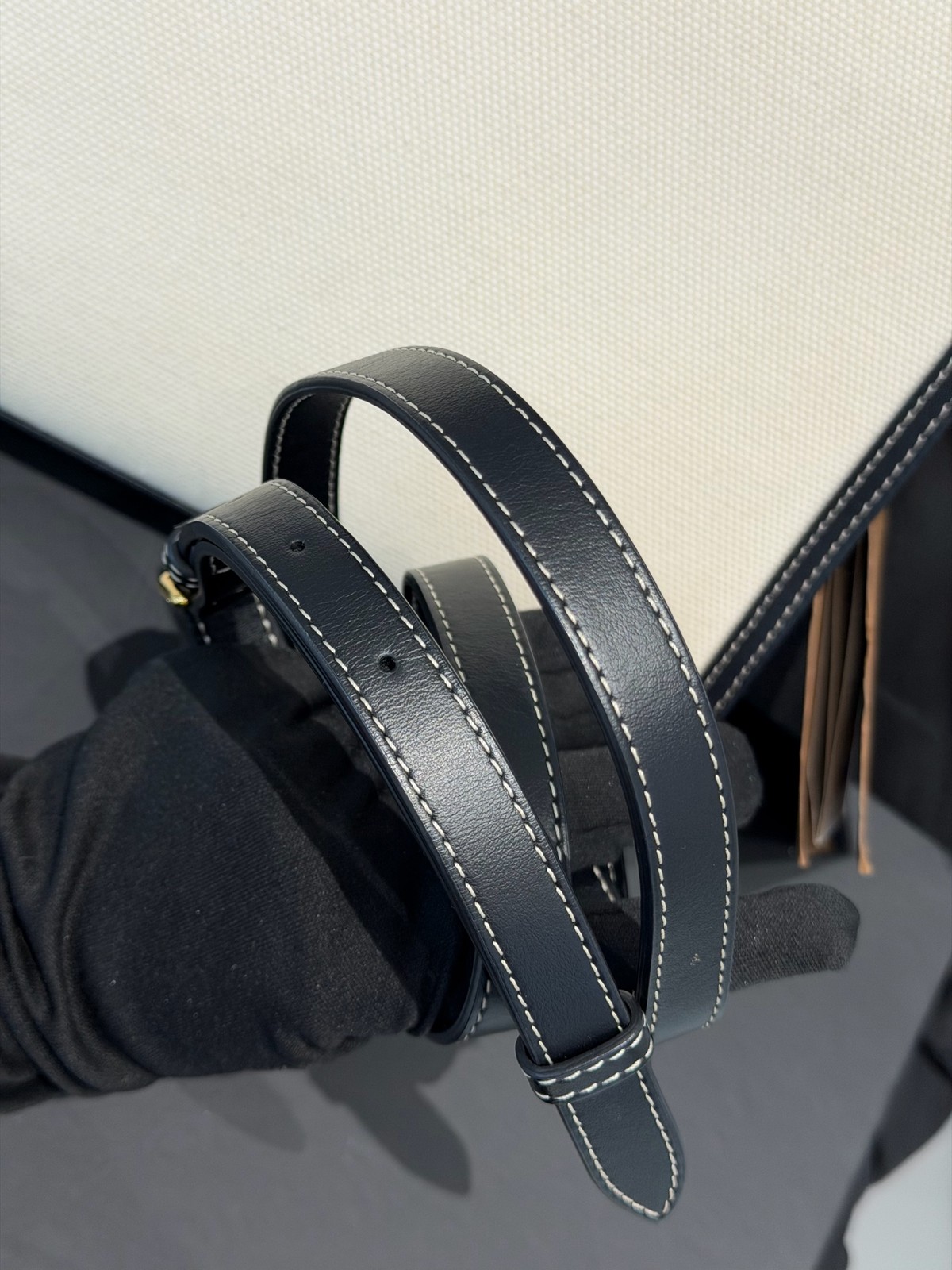 Burberry Pocket Bag Small Beige&Black Canvas Calfskin 3-Way Crossbody Shoulder B