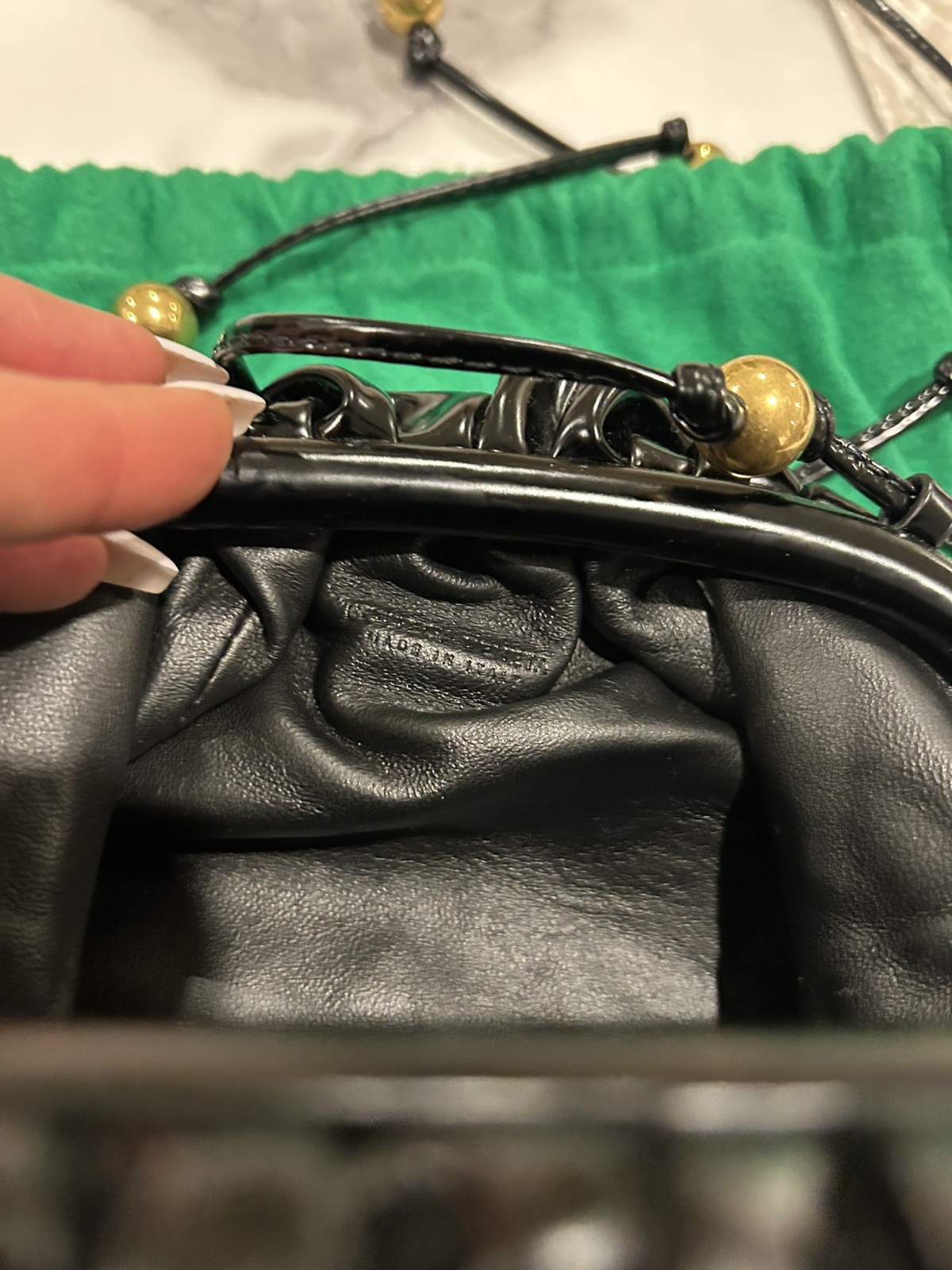 Bottega Veneta Mini Pouch Nero Leather