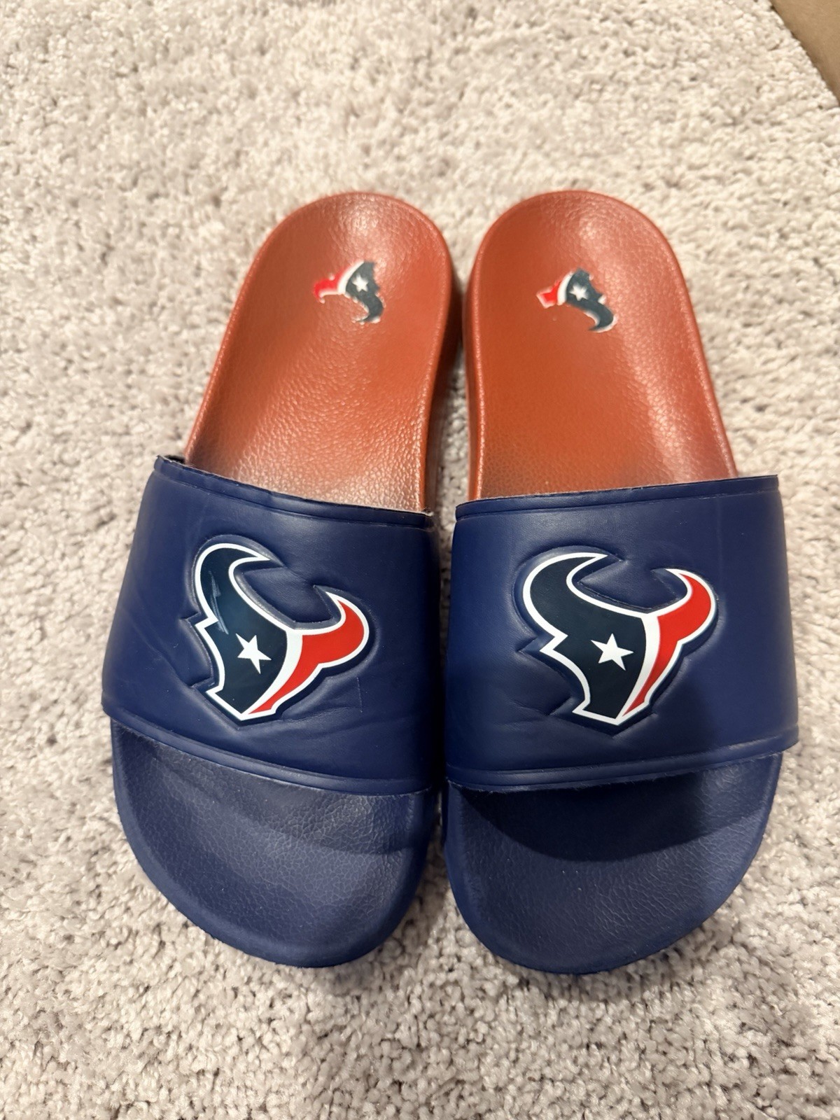Houston Texans Men’s Slide On Sandals Size 7-8
