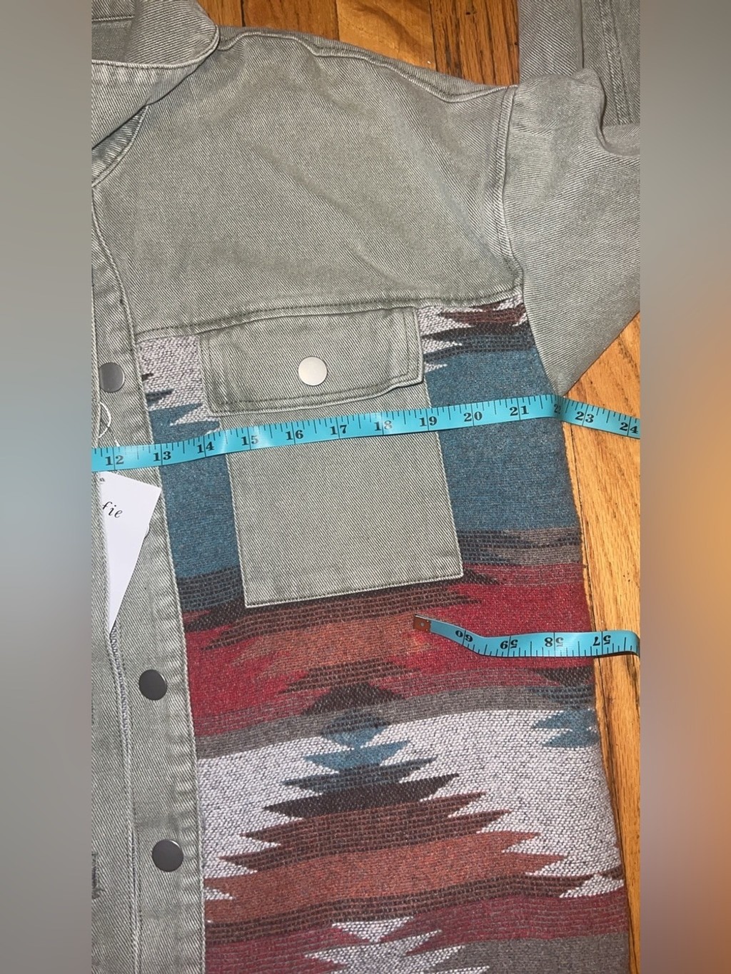 Green Southwestern Patchwork Utility Jacket size S