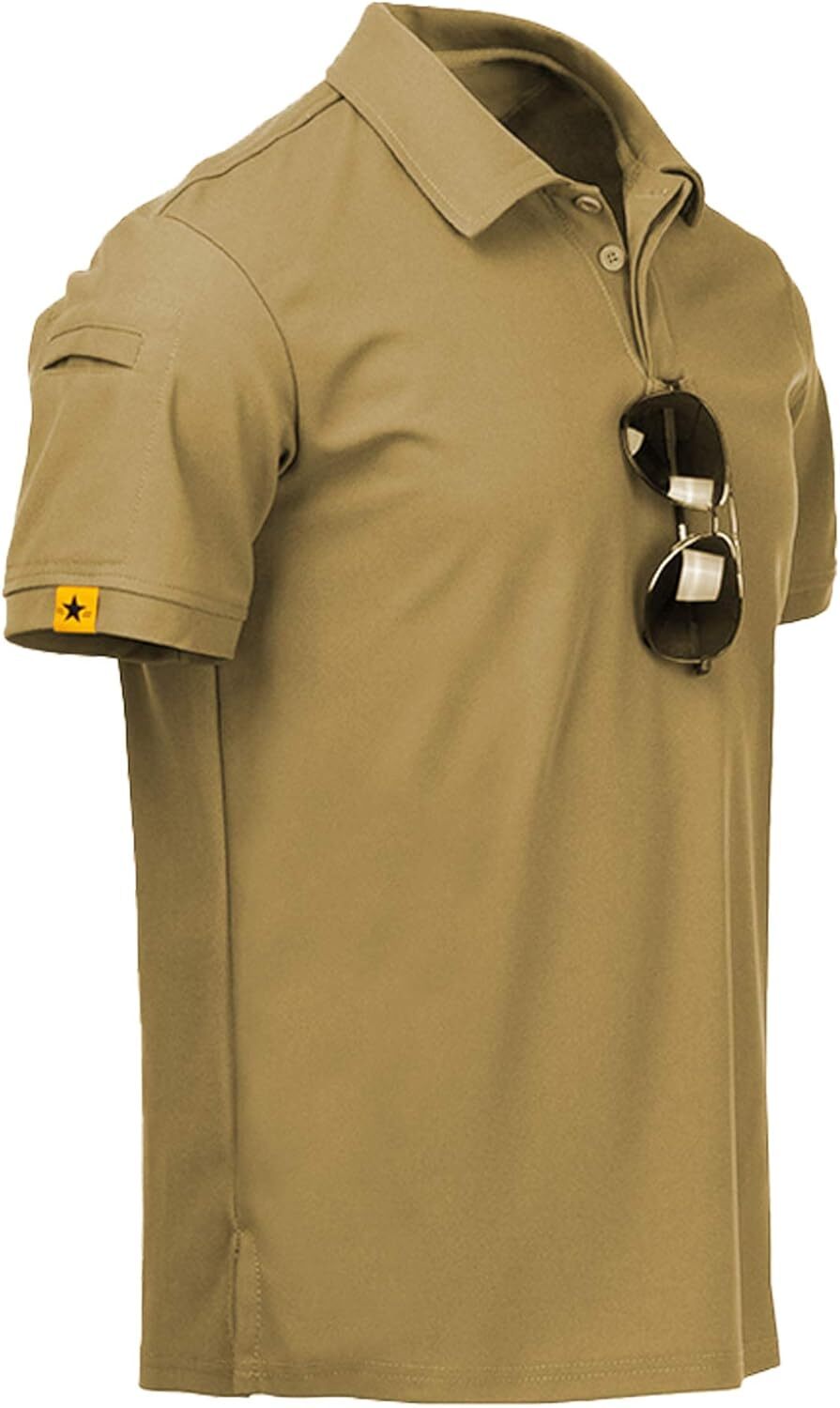 Performance Short Sleeve Polo Shirt for Men Athletic Golf Casual Lightweight