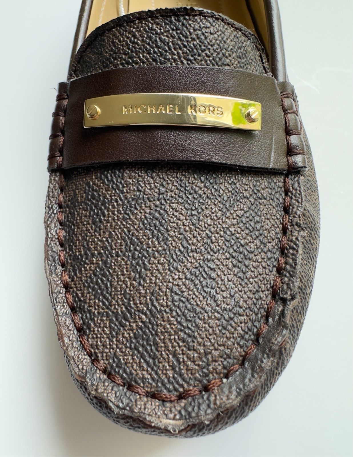 Michael Kors Everett Loafer Women’s Leather/Brown/Gold(MG19G) Various Size