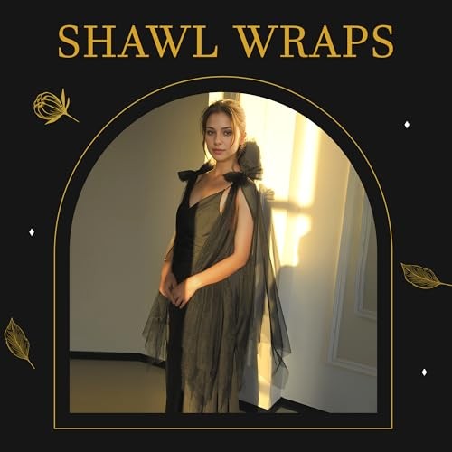 Pearl Shawl Wrap Shrug Bridal Cape Sheer Tulle White Elegant Wedding Cape Black