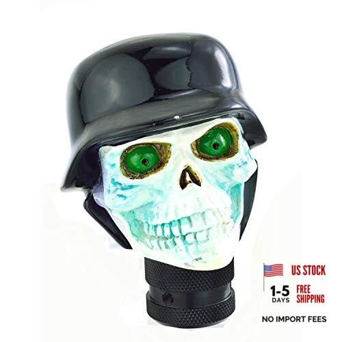 Skull Gear Shifter Knob, Soldier Car Shift Stick Handle Shifting Head Black