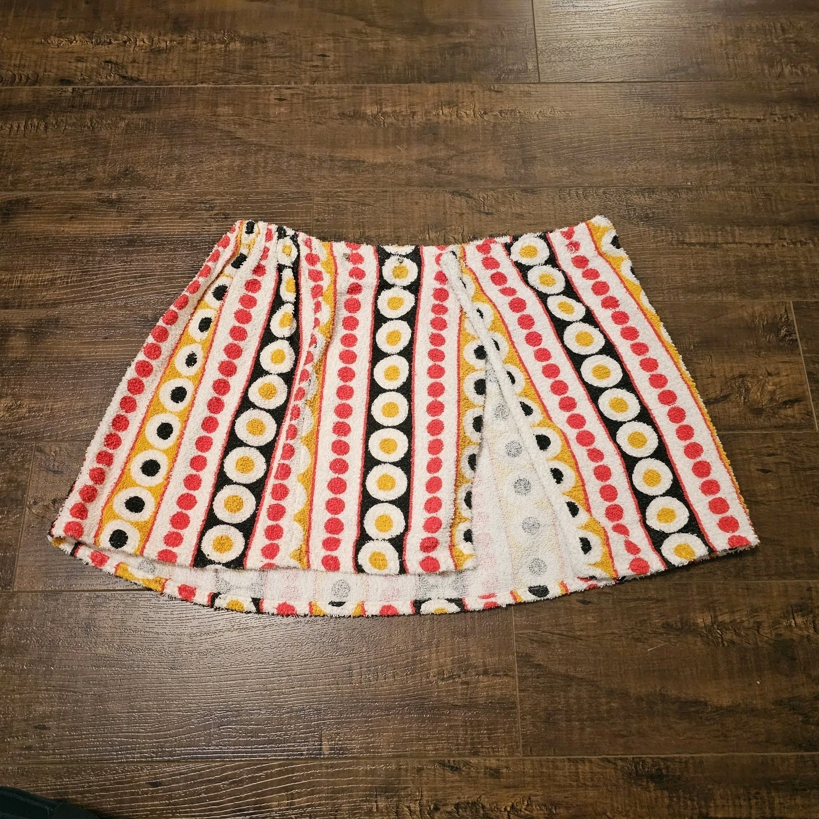 Vintage Terry Cloth Pool Towel Wrap Skirt MCM Beach Cover Up Adjustable Waist