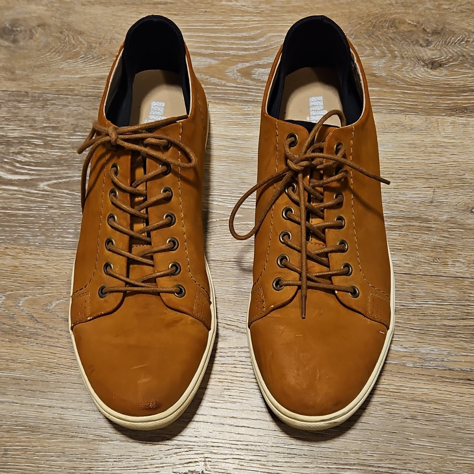 Men’s Brown Lace-Up Casual Sneakers US 12 Round Toe Design 30241