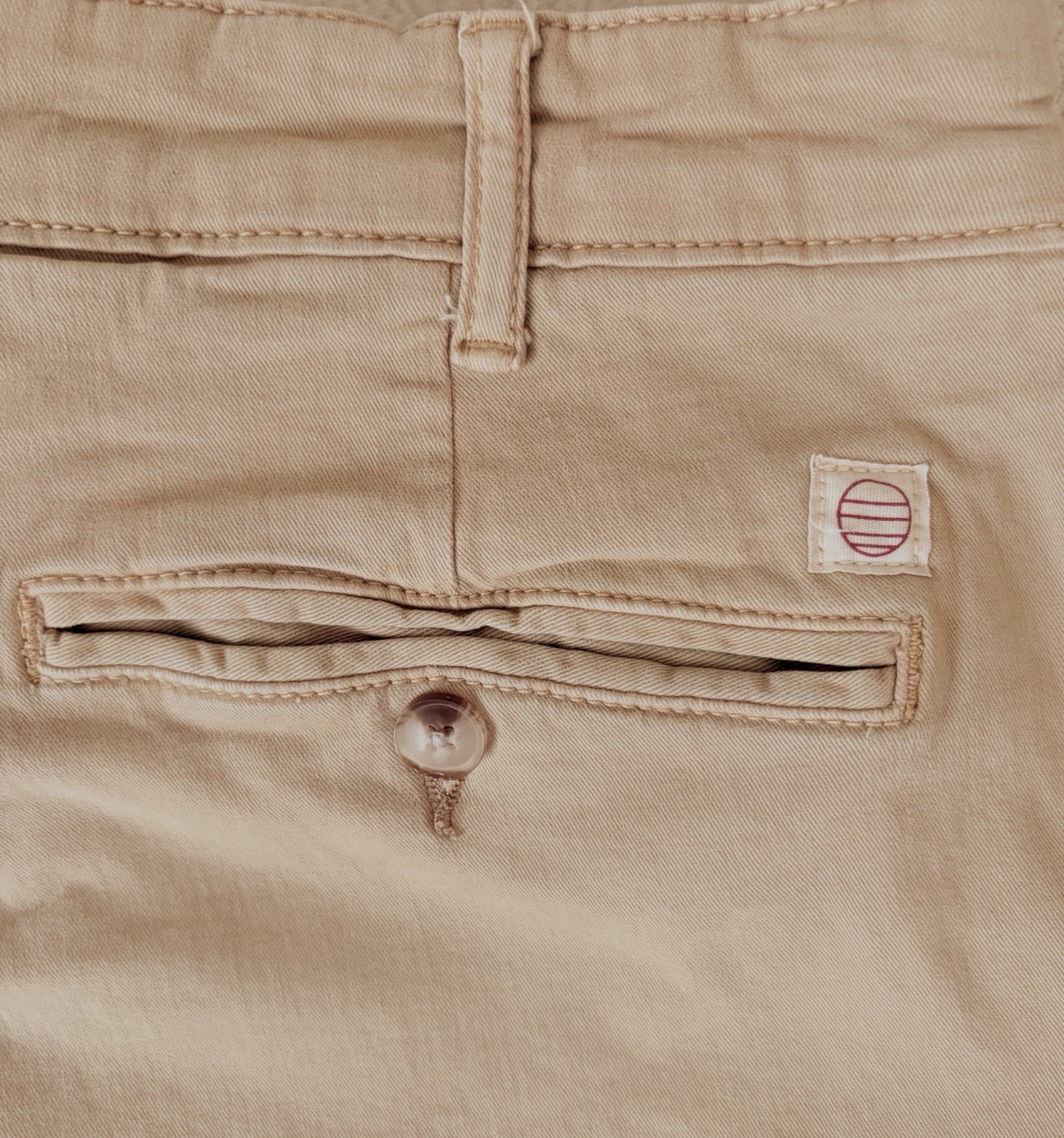 Marine Layer Men’s Beige Chino Pants 32W Slim Straight Stretch Flat Front