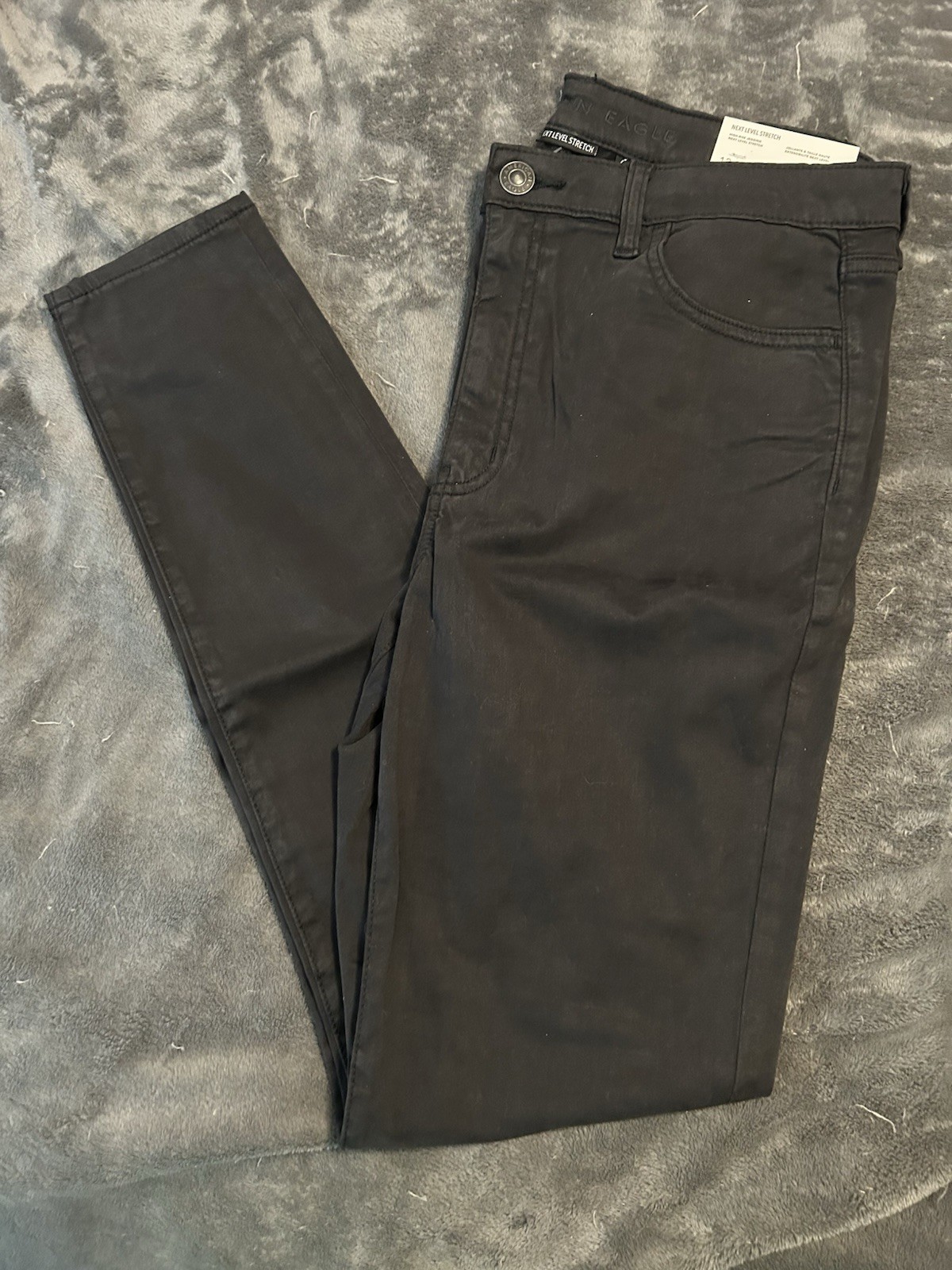 NEW American Eagle Women Jegging Size 12 Long Black Next Level Stretch 31 inseam