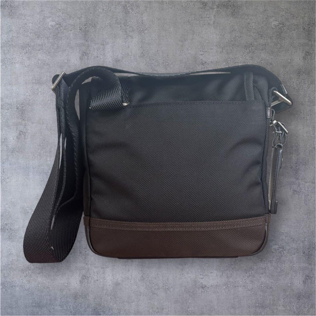TUMI Alpha Bravo Barstow Crossbody Bag Nylon Leather Men Black Dark Brown