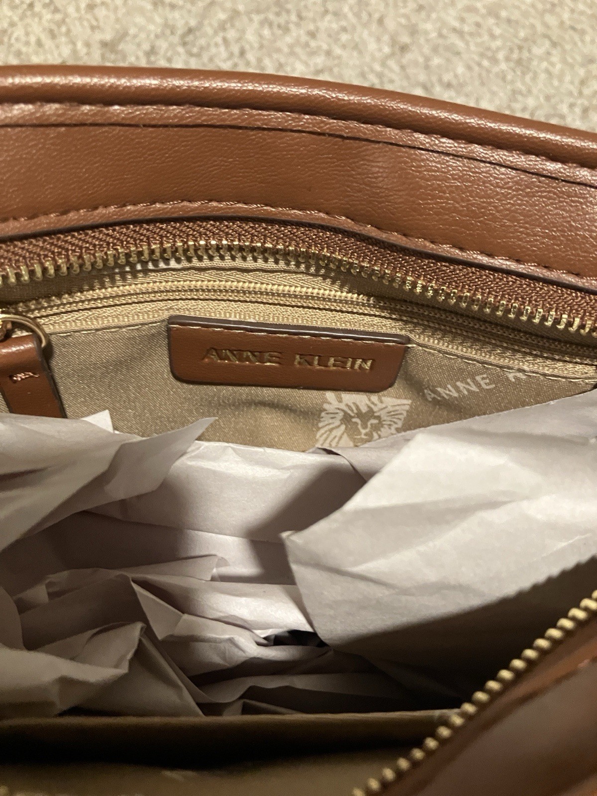 NWT ANNE KLEIN CANVAS WRISTLET CLUTCH