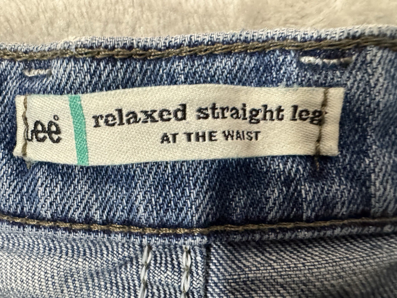 Lee Womens Jeans 16 Short Relaxed Straight Leg High Rise Stretch Light Wash