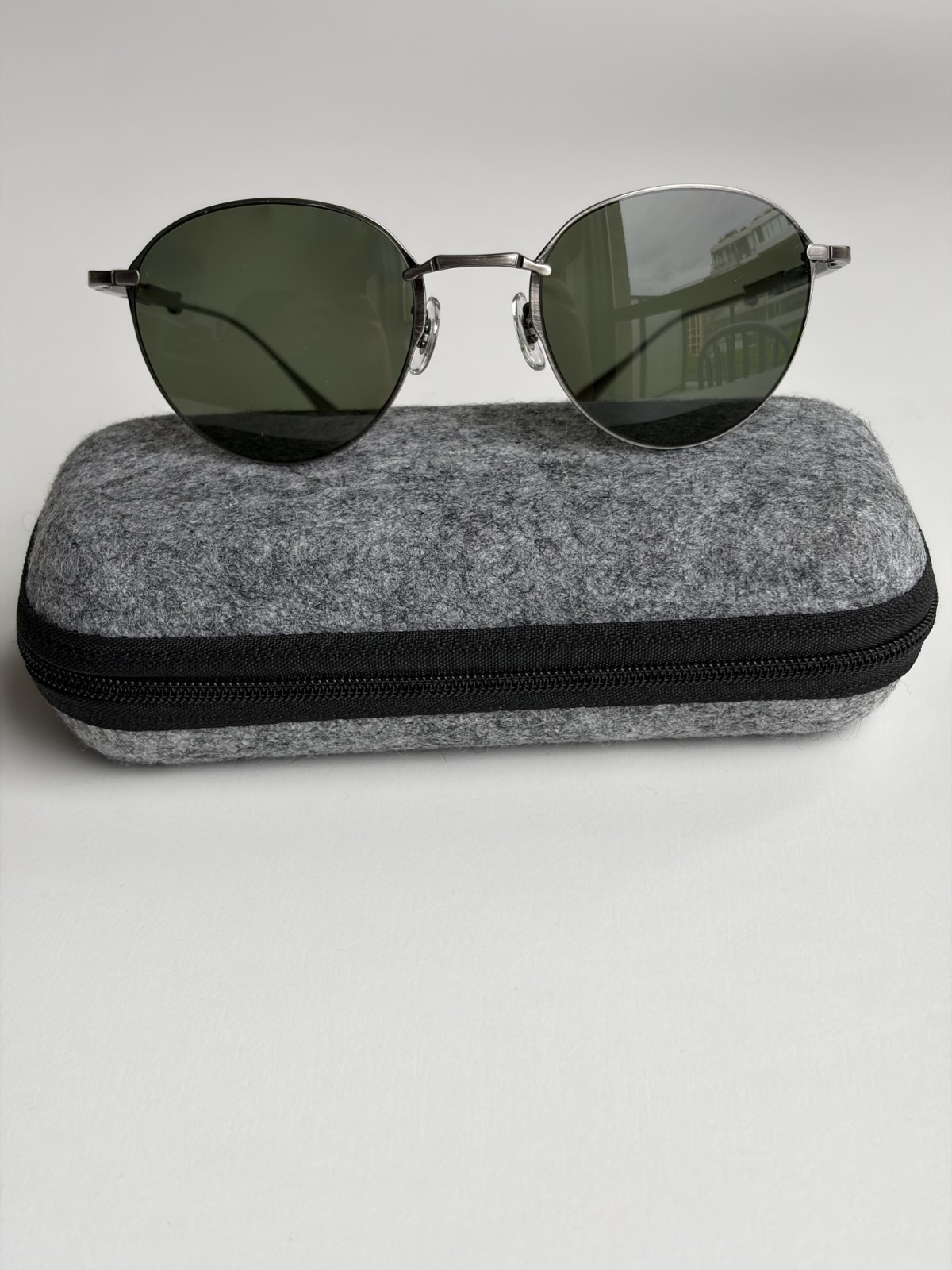 EXCELLENT Mr. Leight Mulholland 48 titanium sunglasses – Pewter/G15 – made in JP