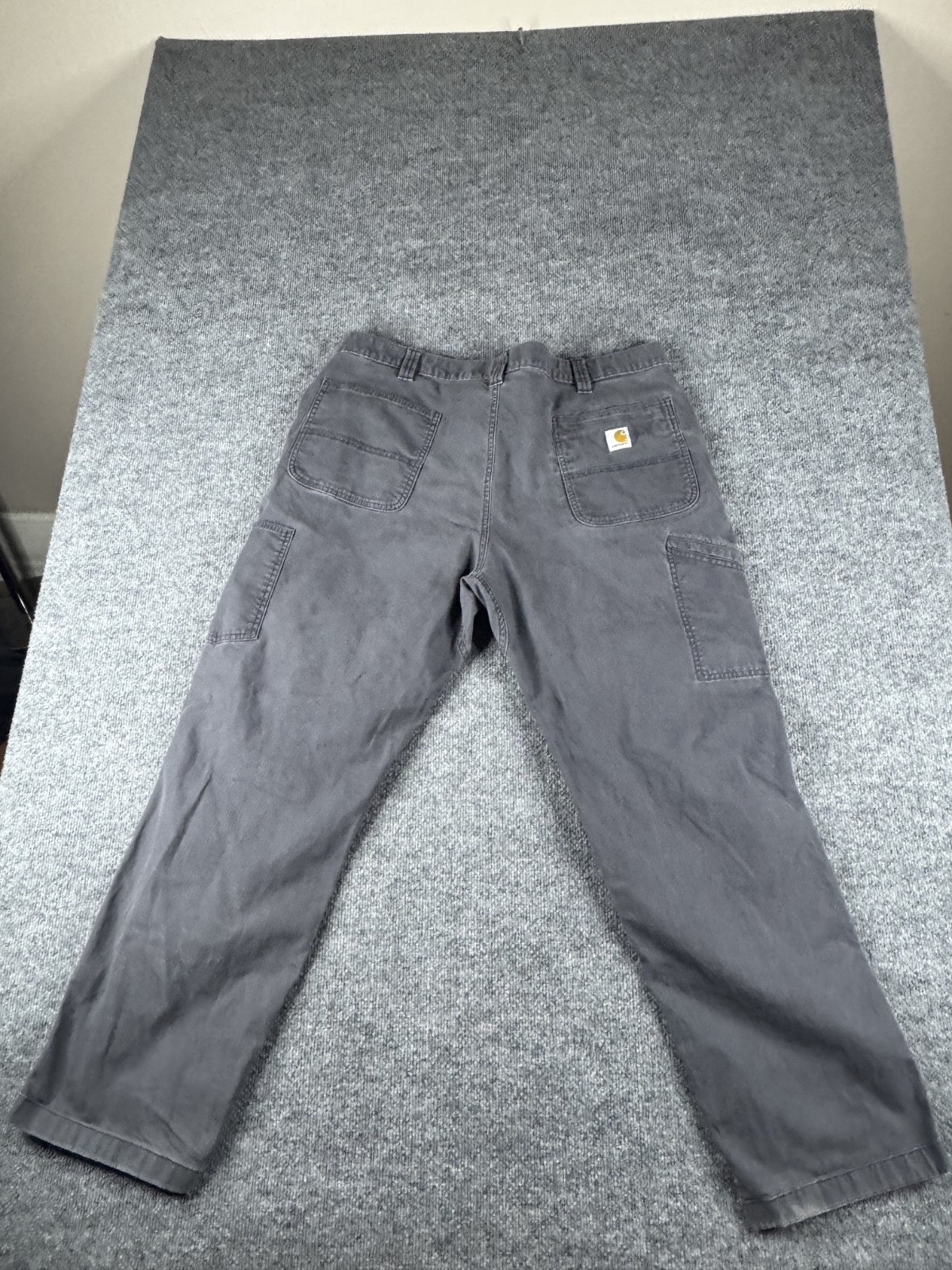 Carhartt Pants Mens 44×32 Gray Double Knee Relaxed Fit Workwear 102802-029
