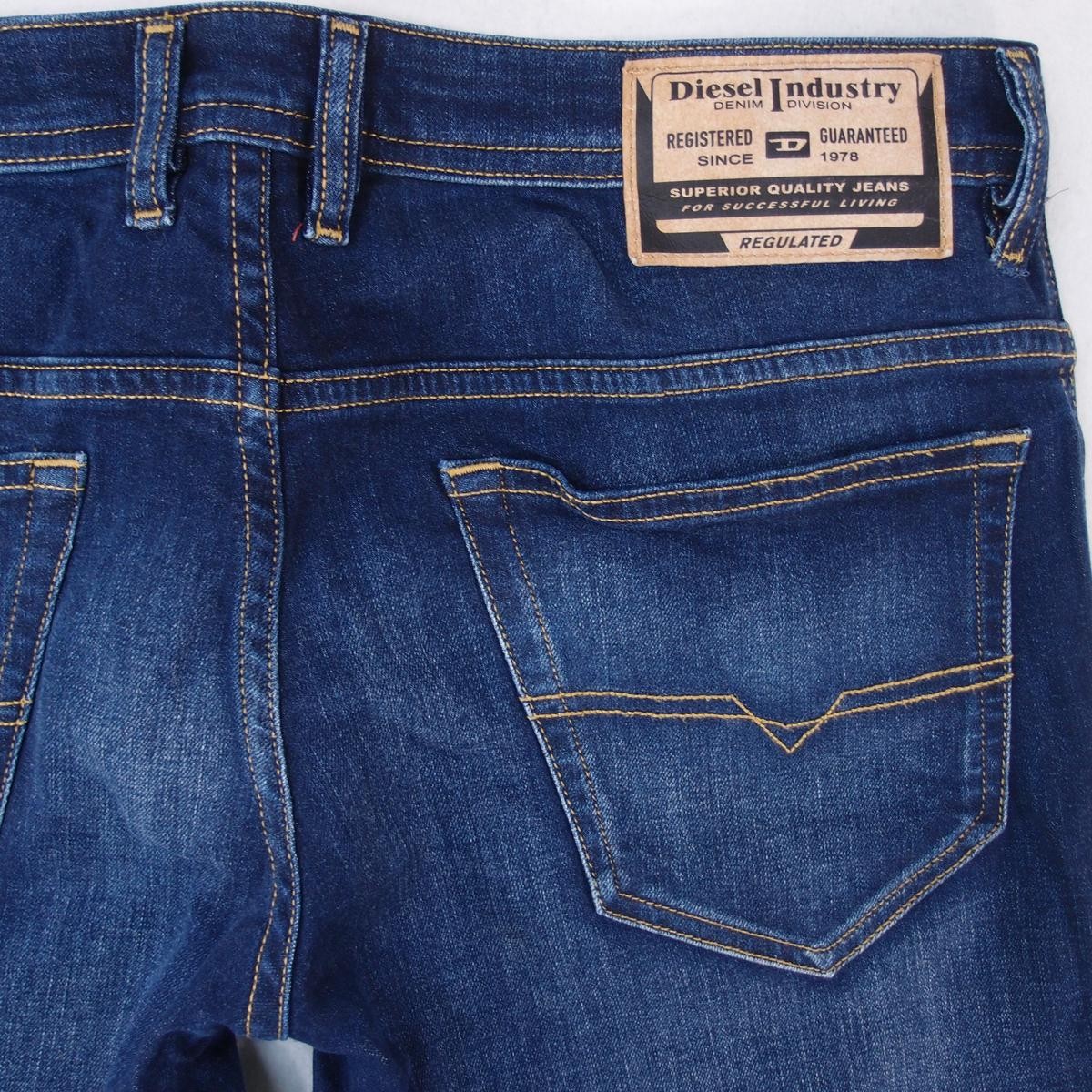 Mens Diesel THOMMER-R RB065 Stretch Slim Skinny Blue Jeans W34 L32