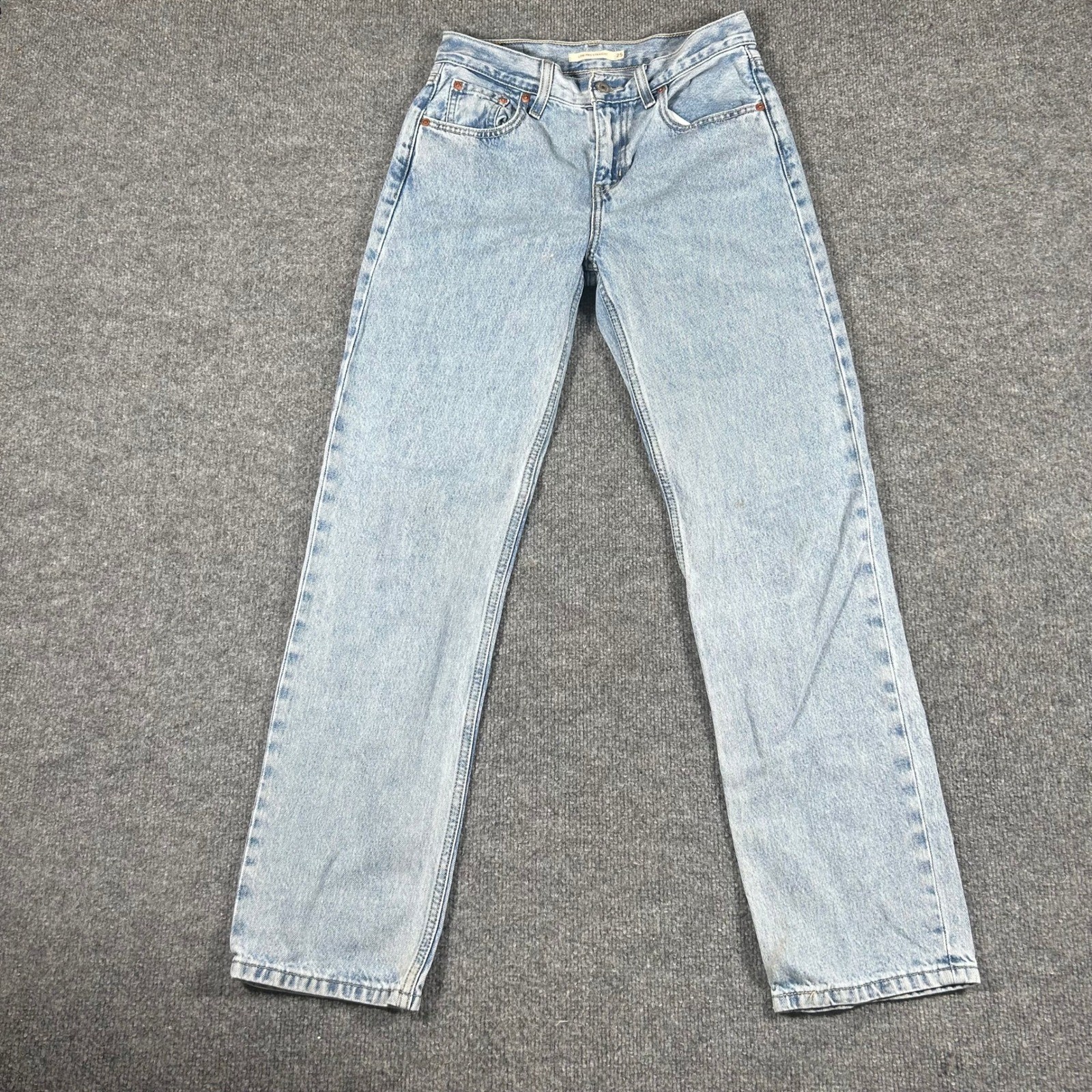 Levi’s Jeans Womens Size 25 Light Wash Blue Low Pro Straight Leg Cotton Denim