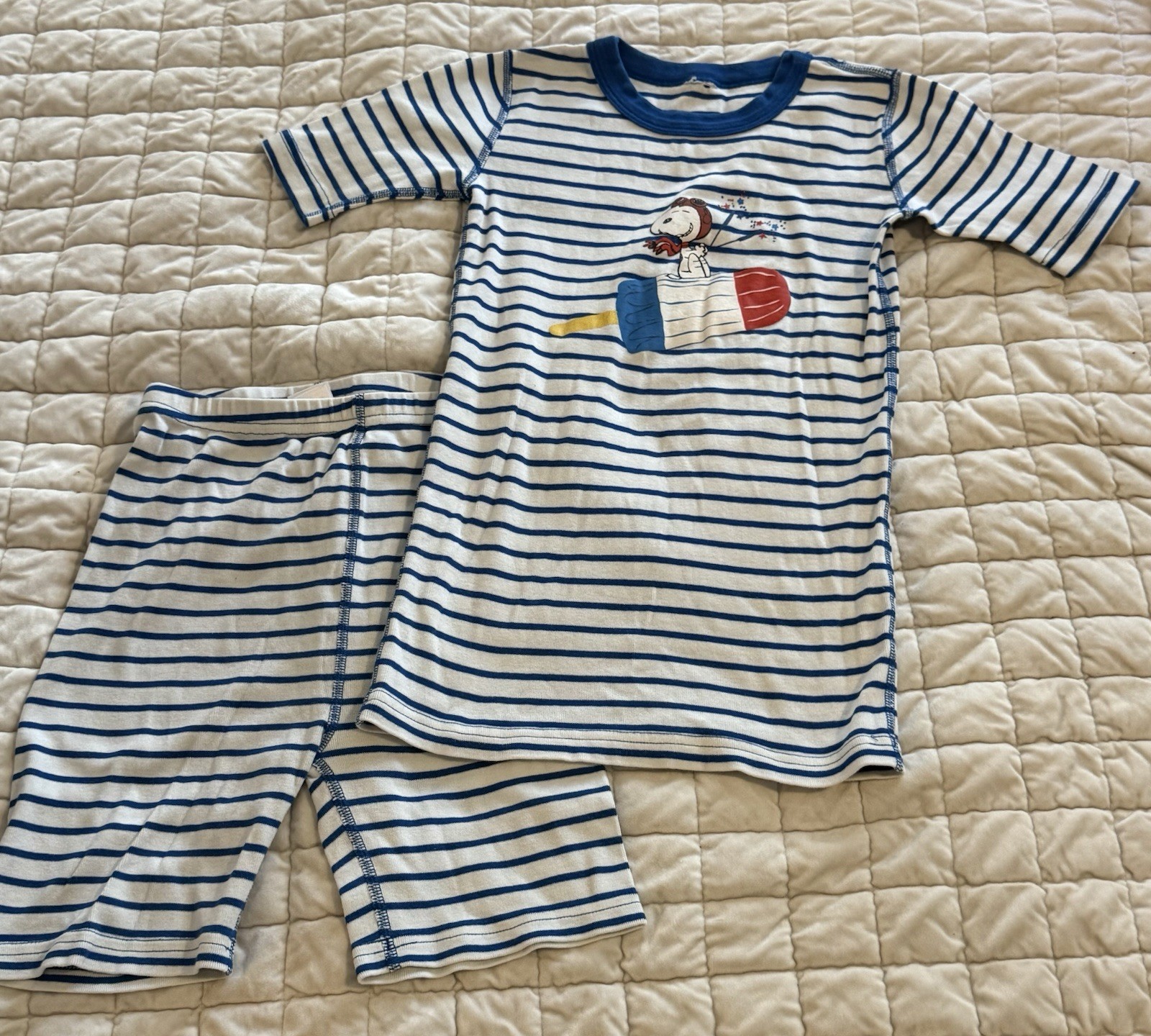 Hanna Andersson Snoopy Pajamas 150-size 12- 4th Of July