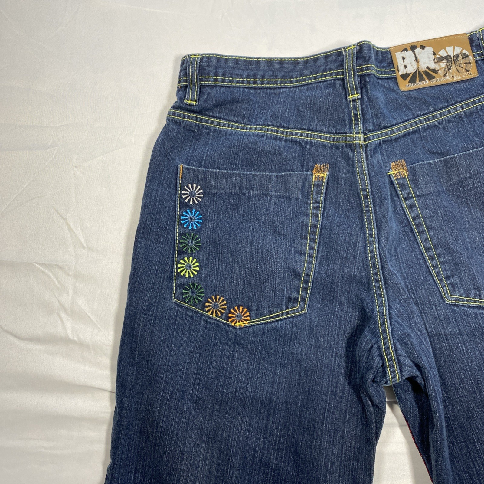 Brooklyn Xpress Y2K Denim Jeans 34 Streetwear Baggy 90s Grunge Hip Hop H