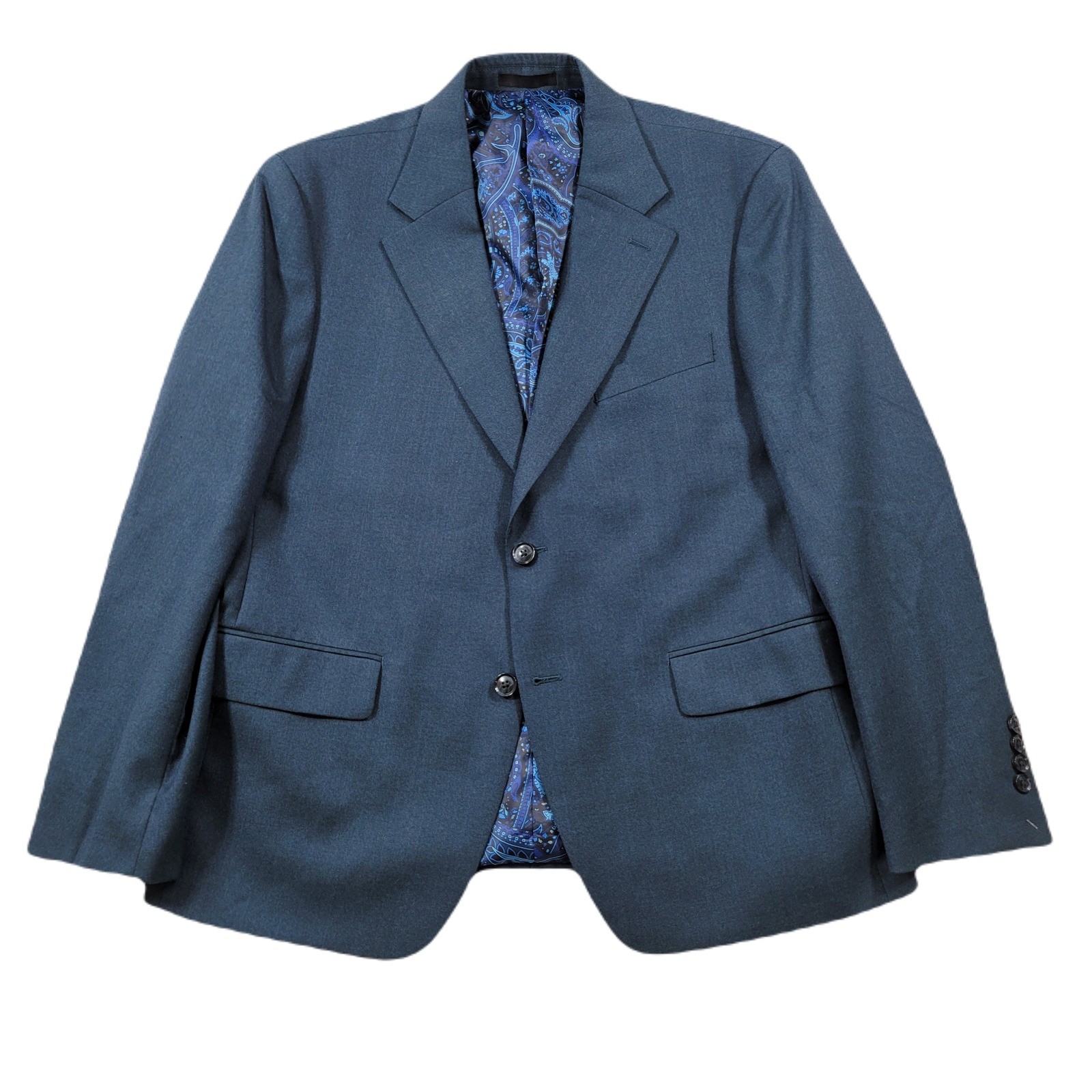 Tallia Blue Green Sport Coat Mens 40S 40 Wool Blend Textured Blazer Jacket $360