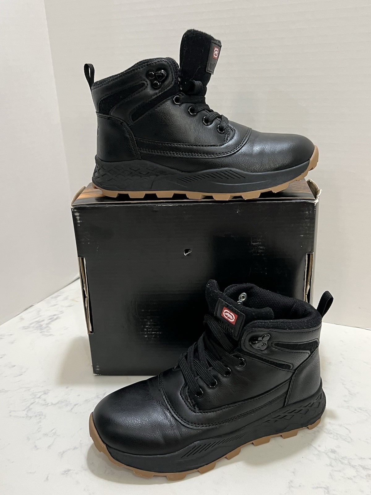 Unltd. Boy Boots Size 2. Color Is Black/brown Boots. Rubber