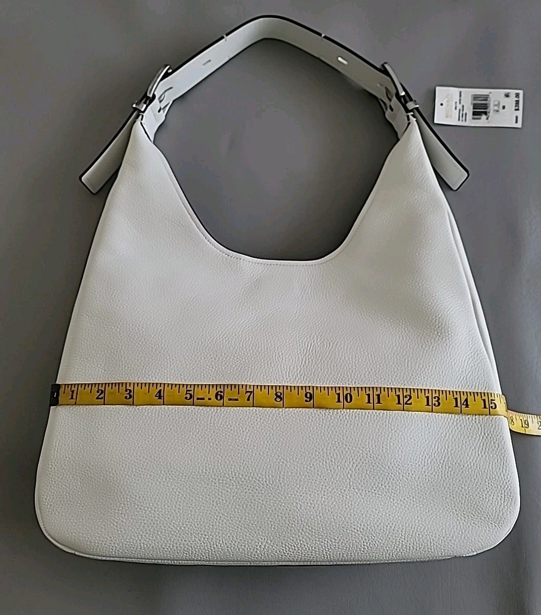 Michael Kors Nolita Pebbled Leather Hobo Shoulder Bag Large In Optic White