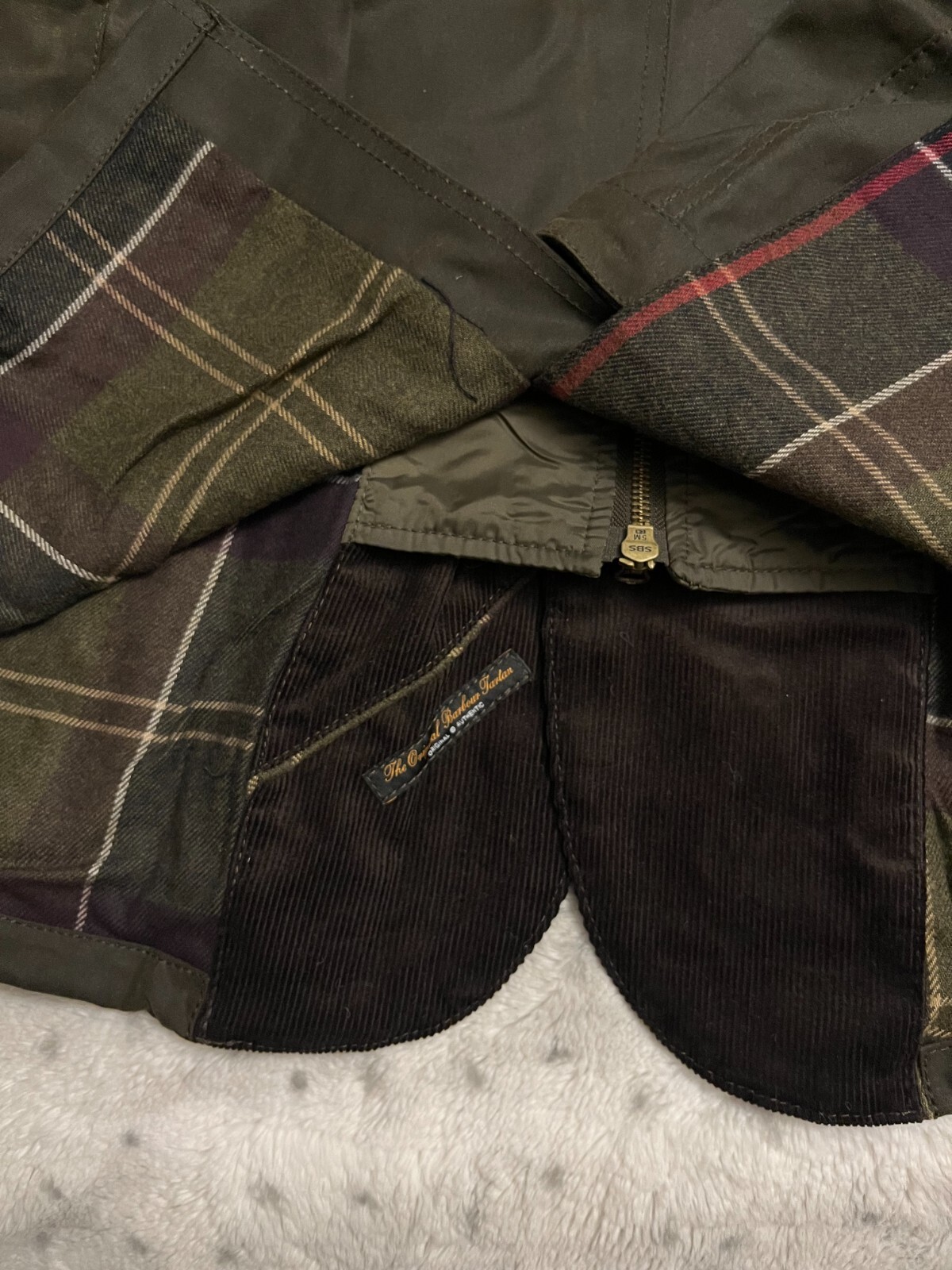 BARBOUR Ogston Wax Jacket w/ Elbow Patches Olive MSRP$540 Rugged Sophistication