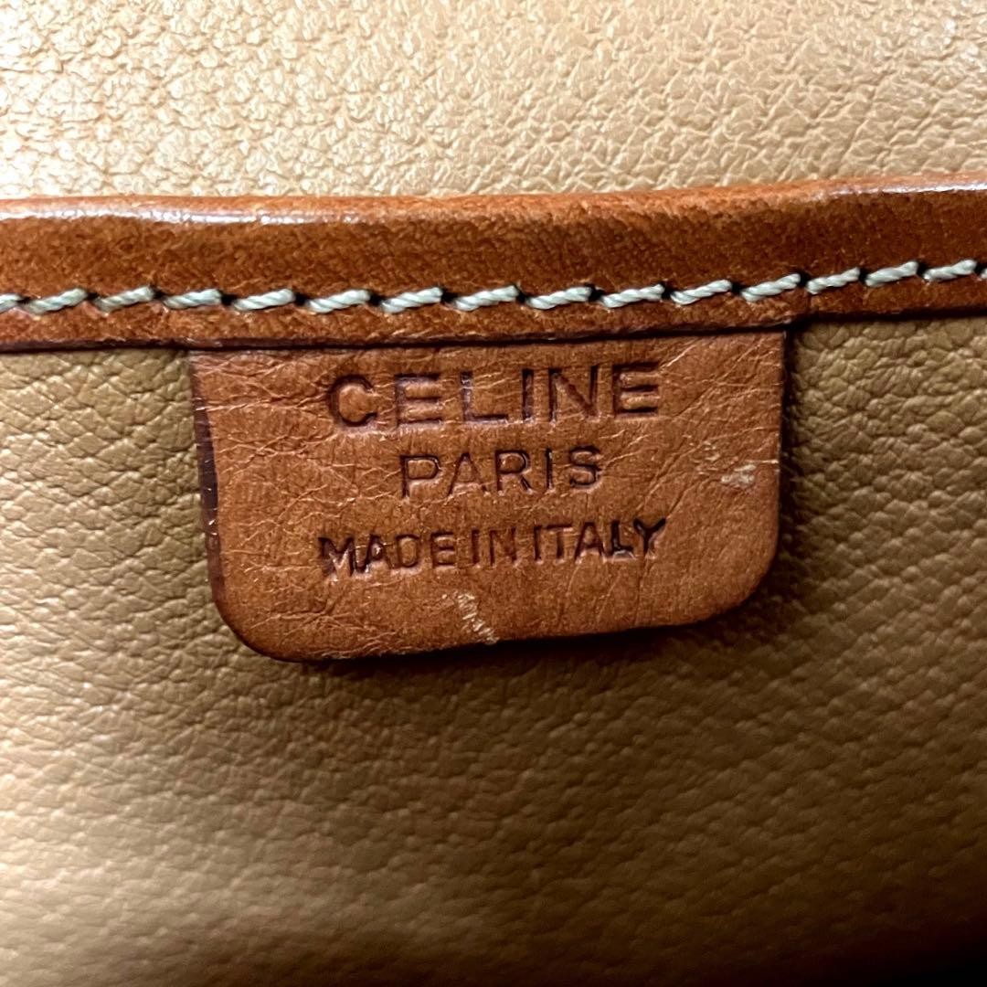 CELINE Mini Backpack Macadam Pattern Brown PVC Leather Ladies Authentic
