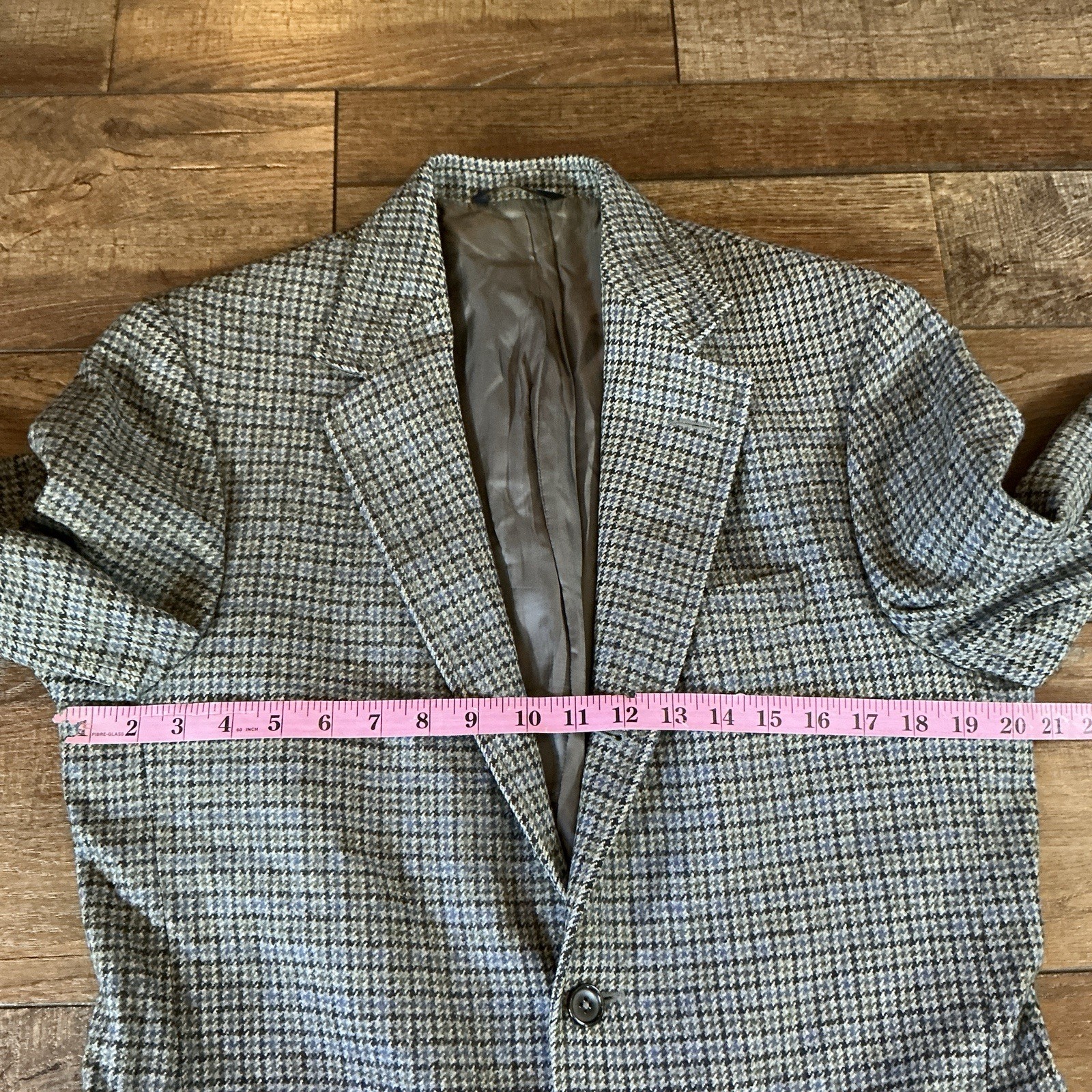 Brooks Brothers 100% Wool Houndstooth Blazer Sz 39R Italy Made Sport Coat #55E7