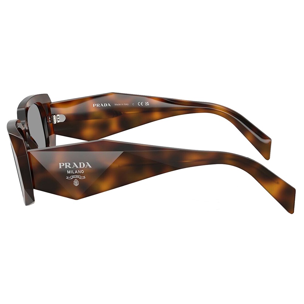 Prada PR 17WS 20D50Q Juniper Tortoise Plastic Rectangle Sunglasses Grey Lens