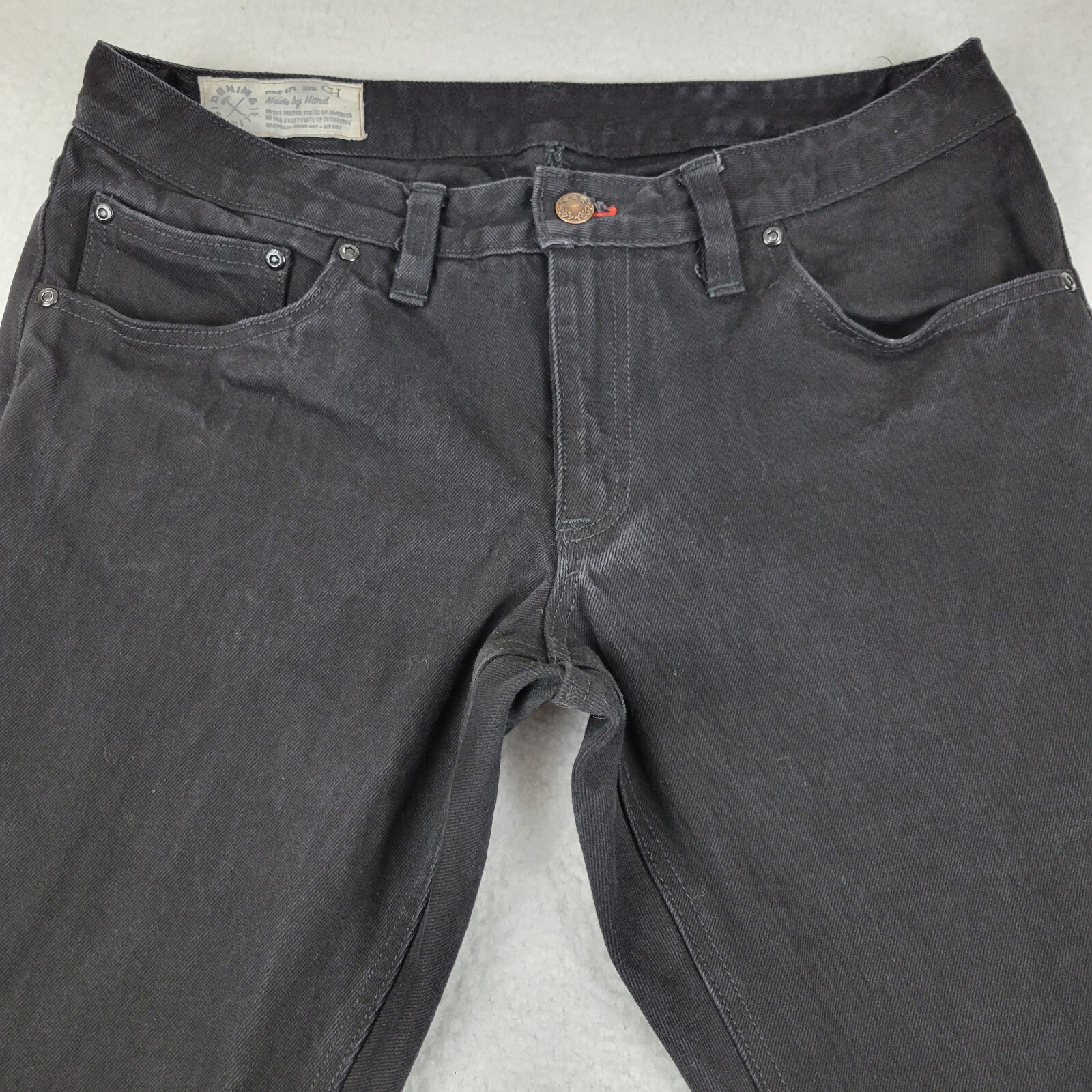 Denim & Spirits 45 Skinny Leg Jeans Mens CH Measures 32 x 34 Black Cotton USA