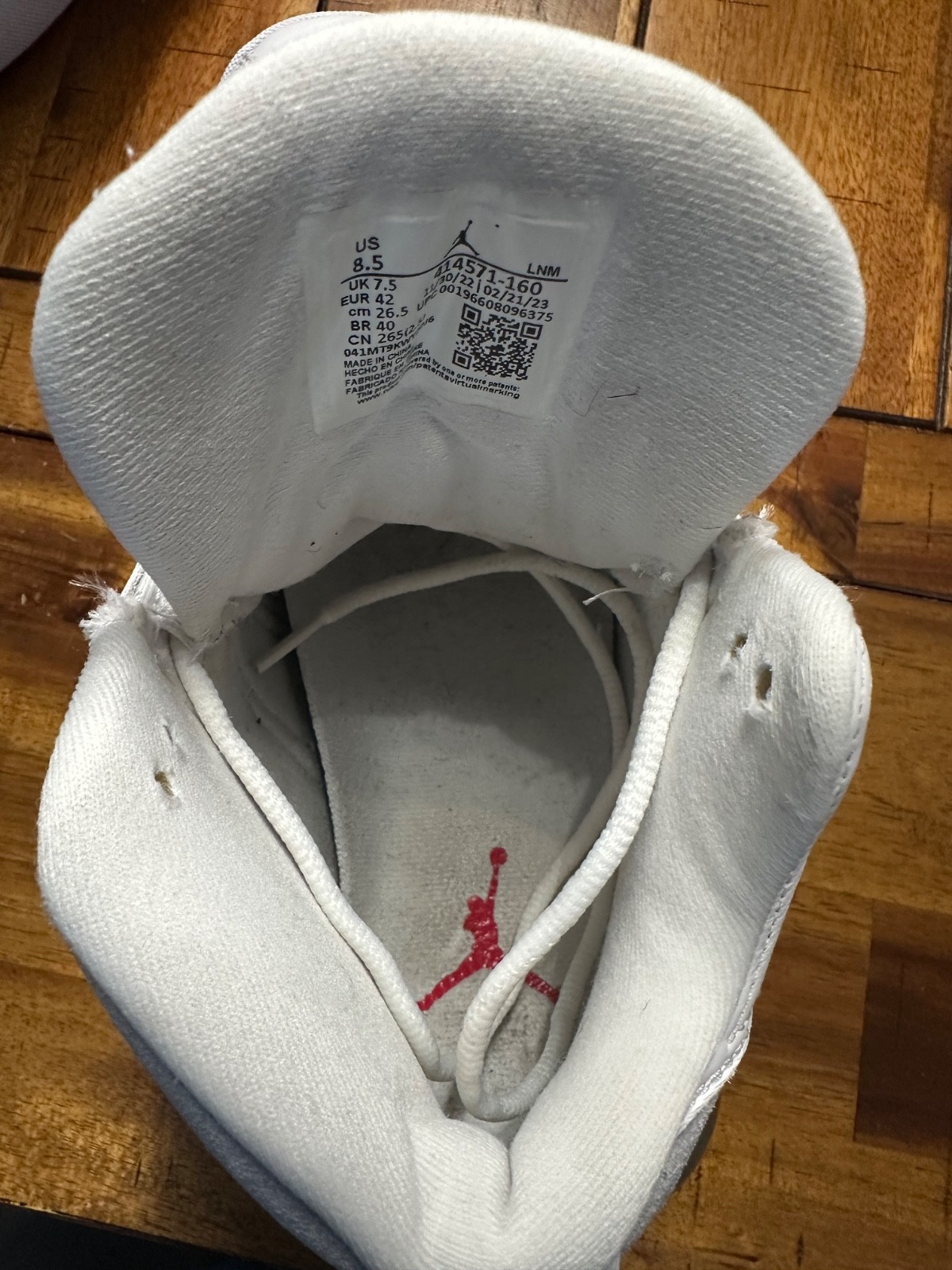 Size 8.5 – Air Jordan 13 Retro White Wolf Grey