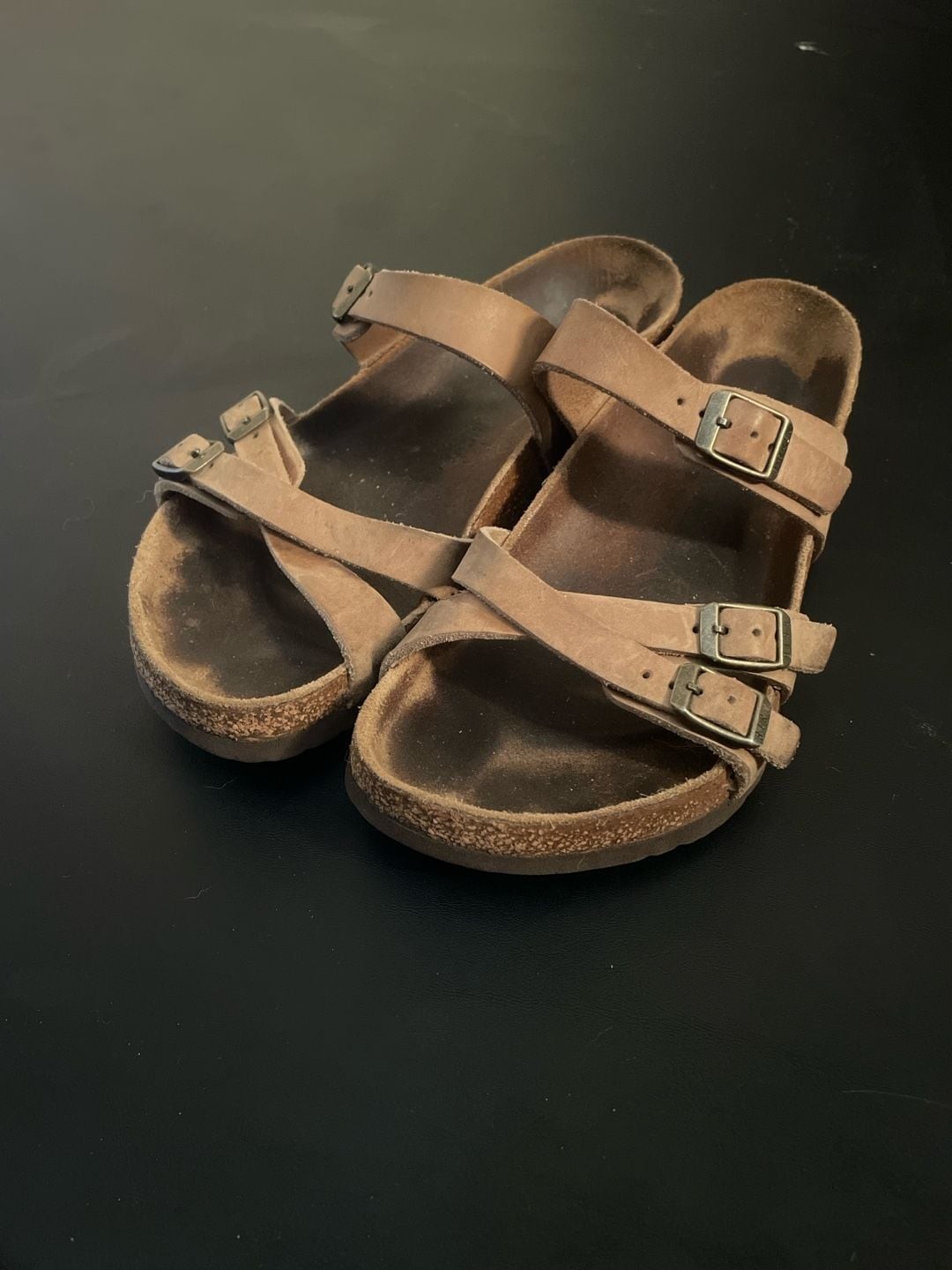 Birkenstock Salina Brown Oiled Leather Sandals