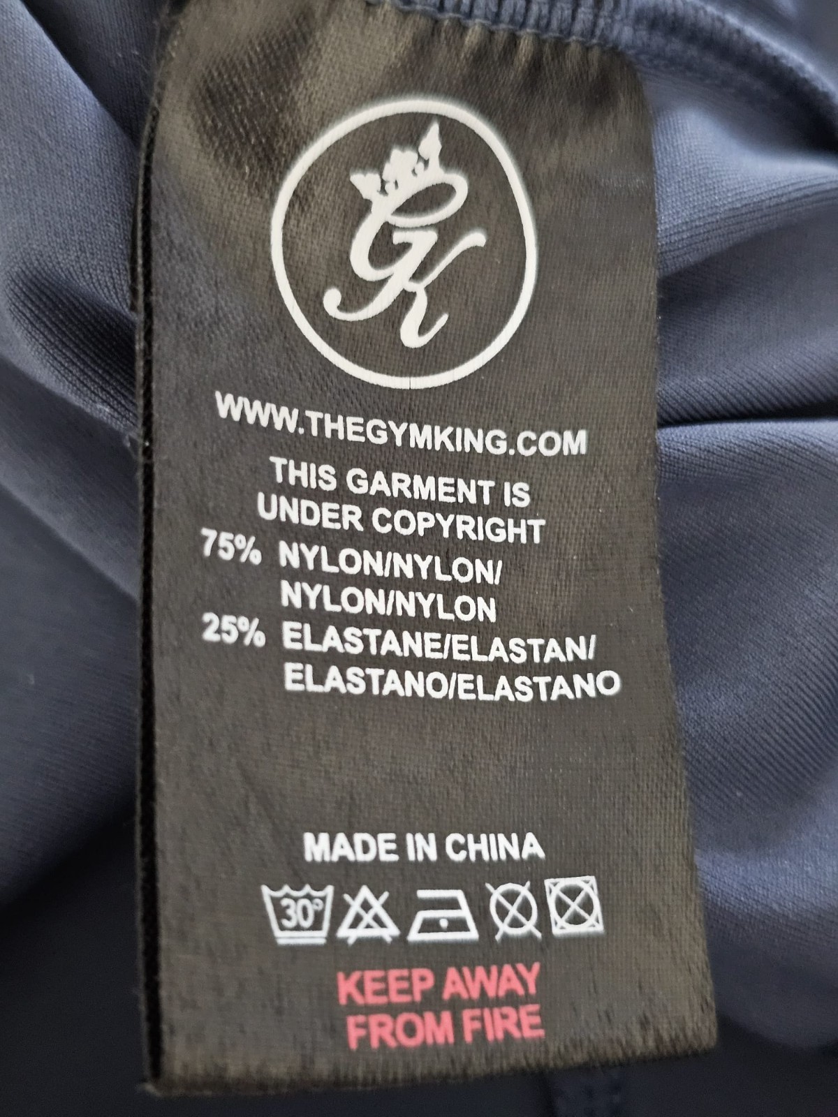 Gym King Training Set Womens Long Sleeve Top & Leggings Size 16 Navy Nylon C22