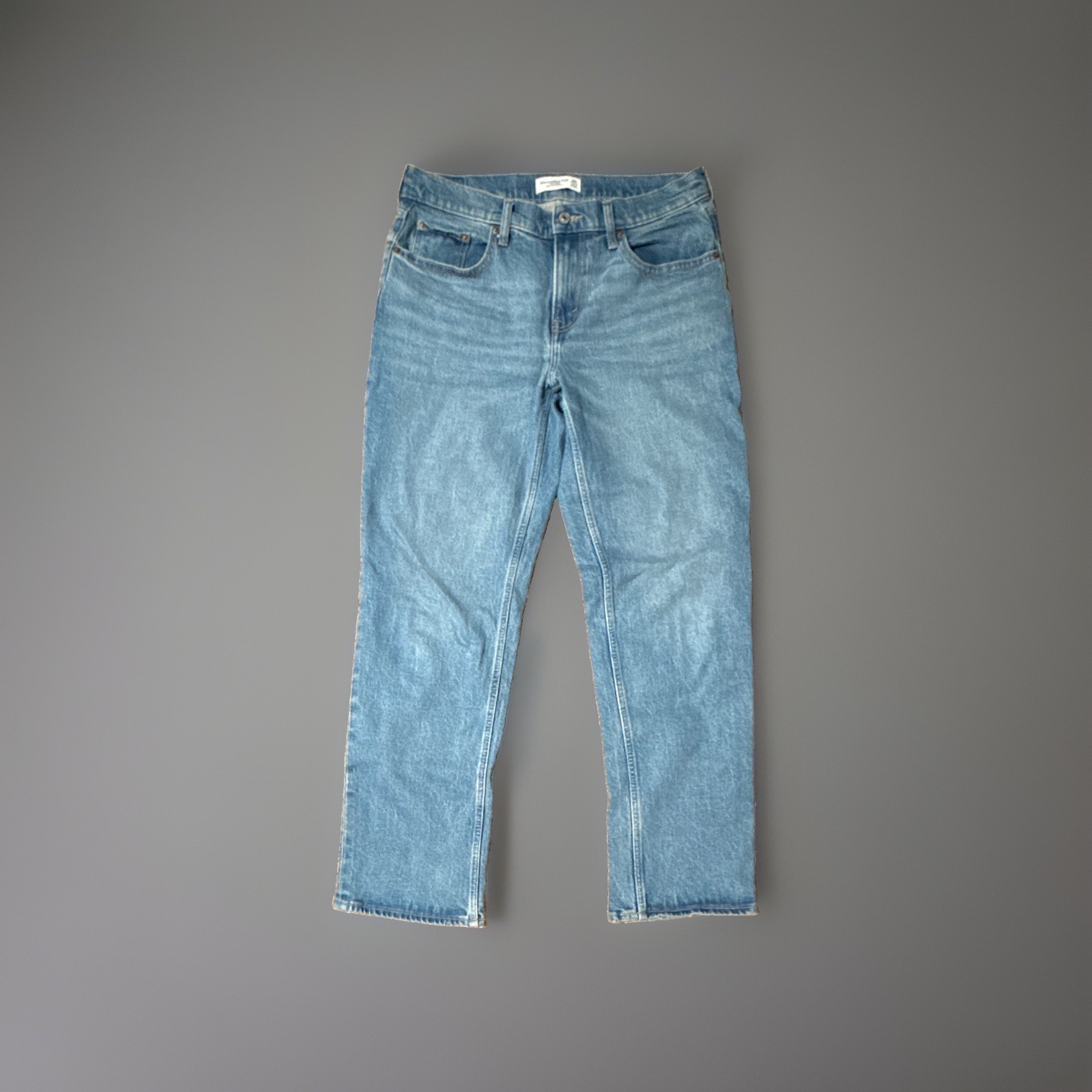 Abercrombie & Fitch Mid Rise 90s Straight Blue Light Wash Denim Jeans 29