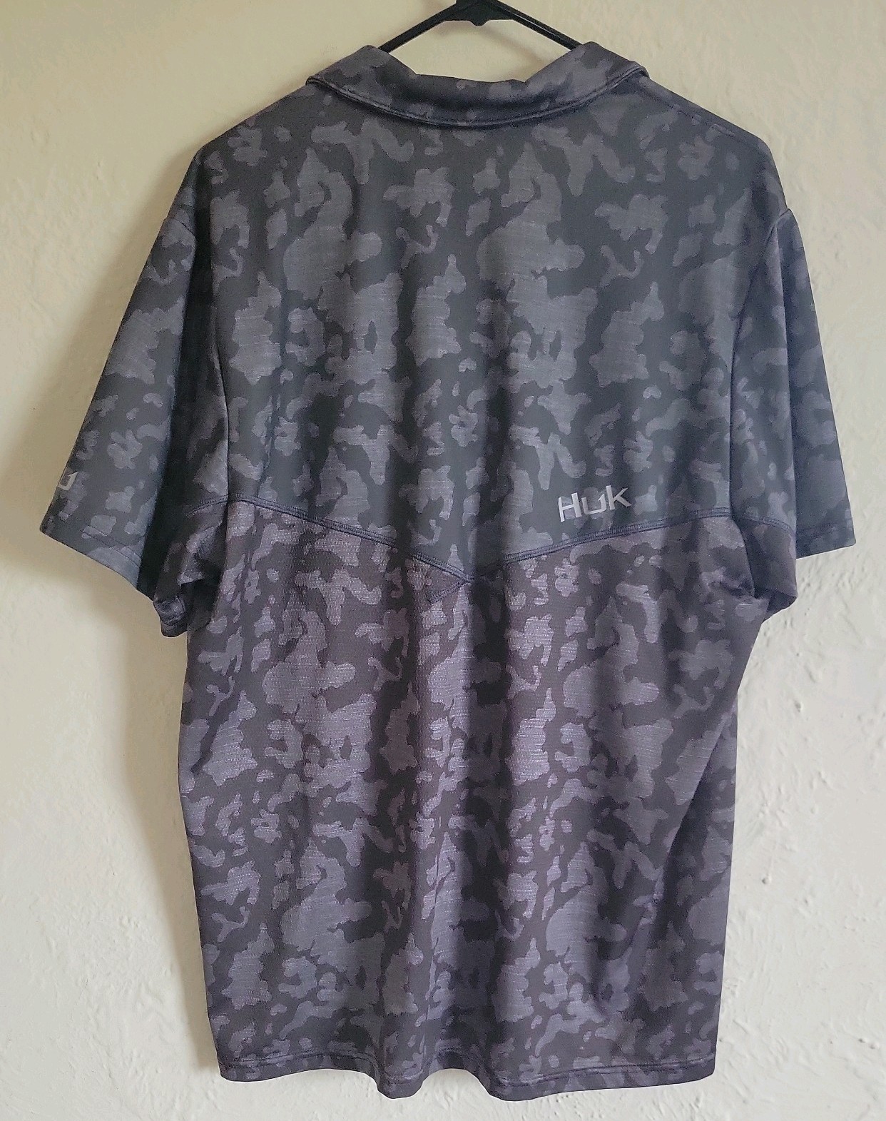 Huk Icon X Running Lakes Polo Volcanic Ash Size XL Fishing Gear UPF 50+ Golf
