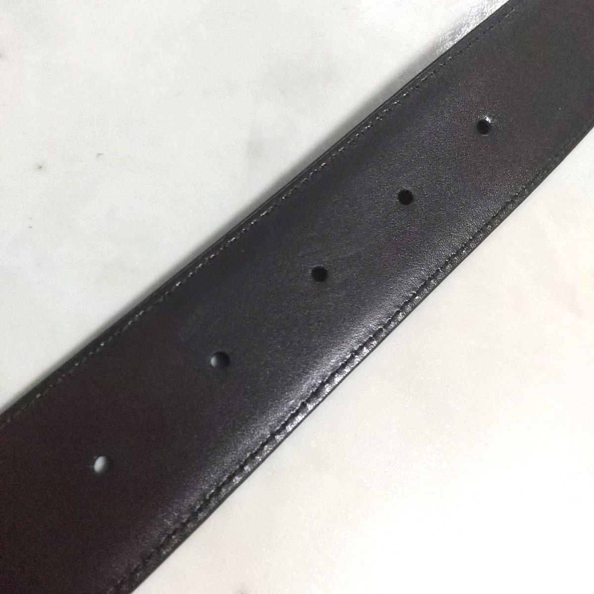 BALLY Reversible Leather Belt Men Black Brown Buckle Size 110 44 127cm Width 3.5