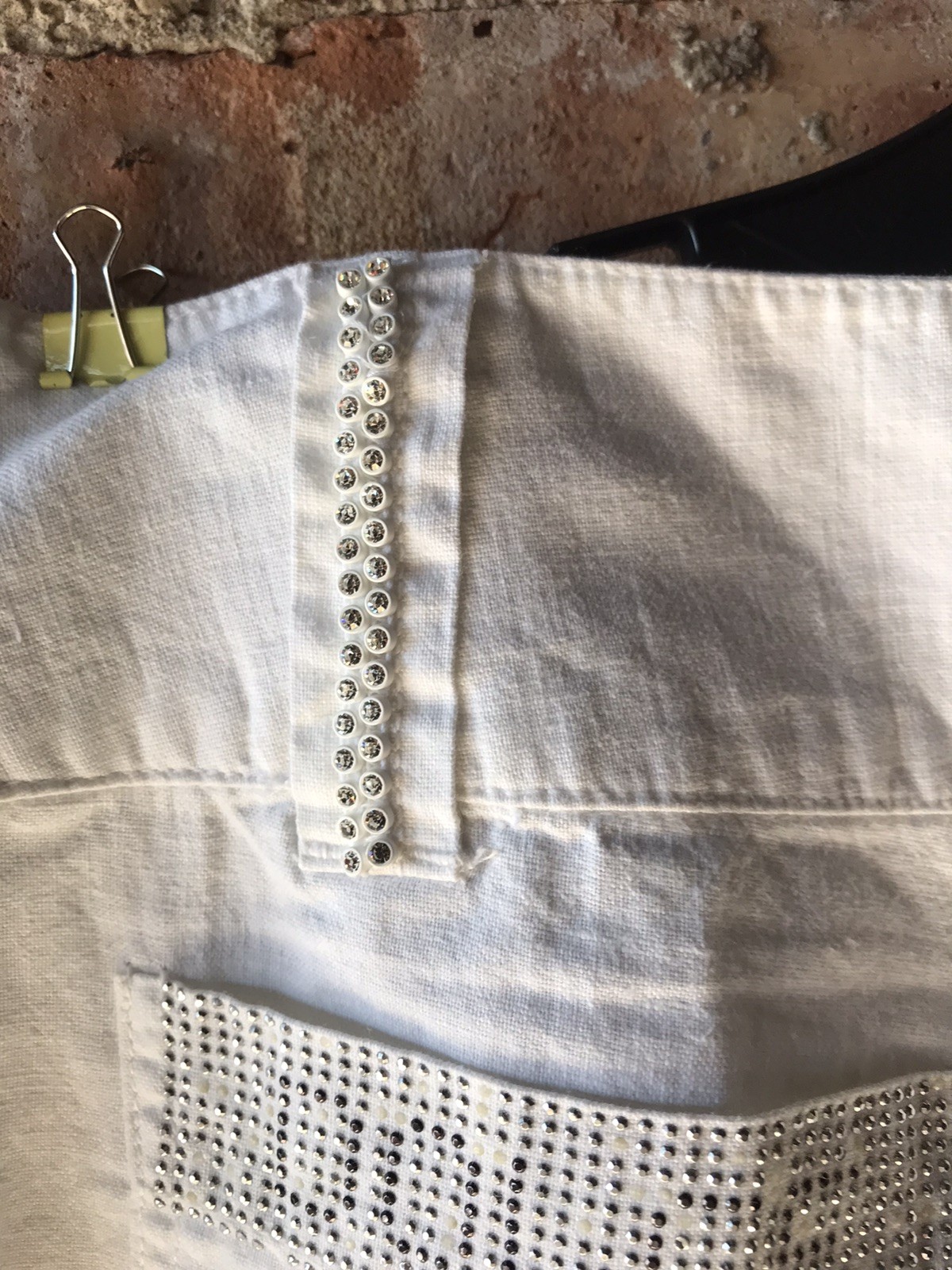 Dolce Gabbana White Capri Pants 52% Linen 48% Cotton Low Cut Rise L