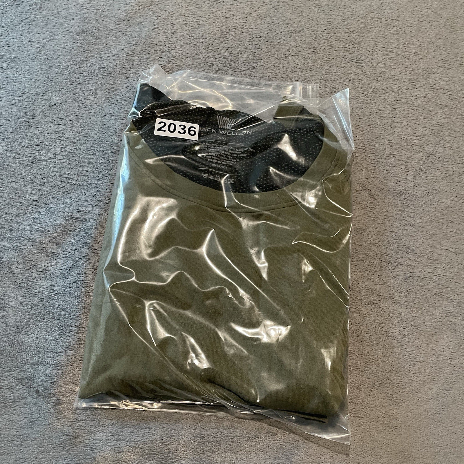 Mack Weldon Shirt Mens XXL Green Activewear Gym Performance Stretch Daily Wear