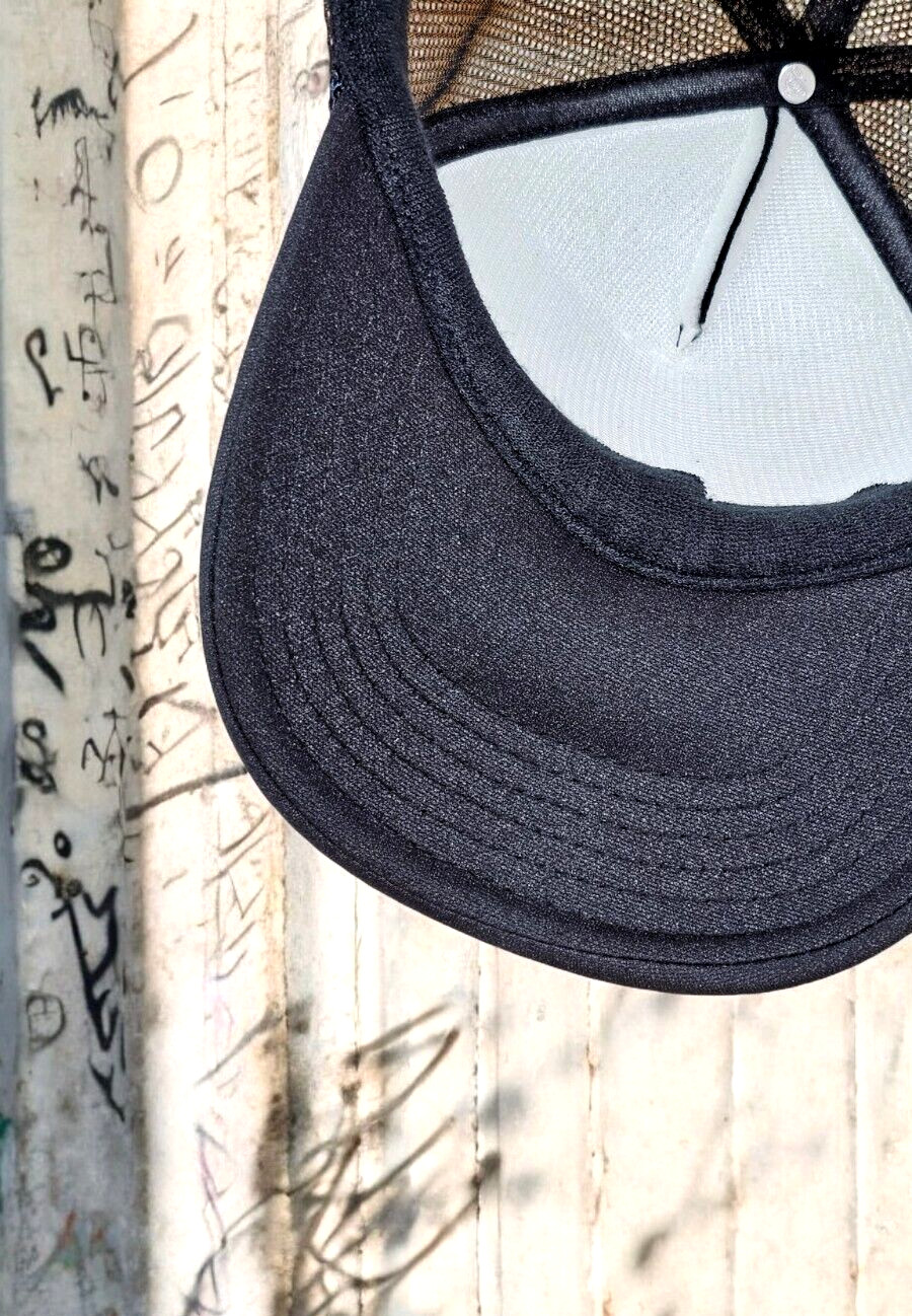 BLACK Foam Trucker Snapback OTTO Hat Yellow “PRETTY GOOD AT BAD DECISIONS” NEW