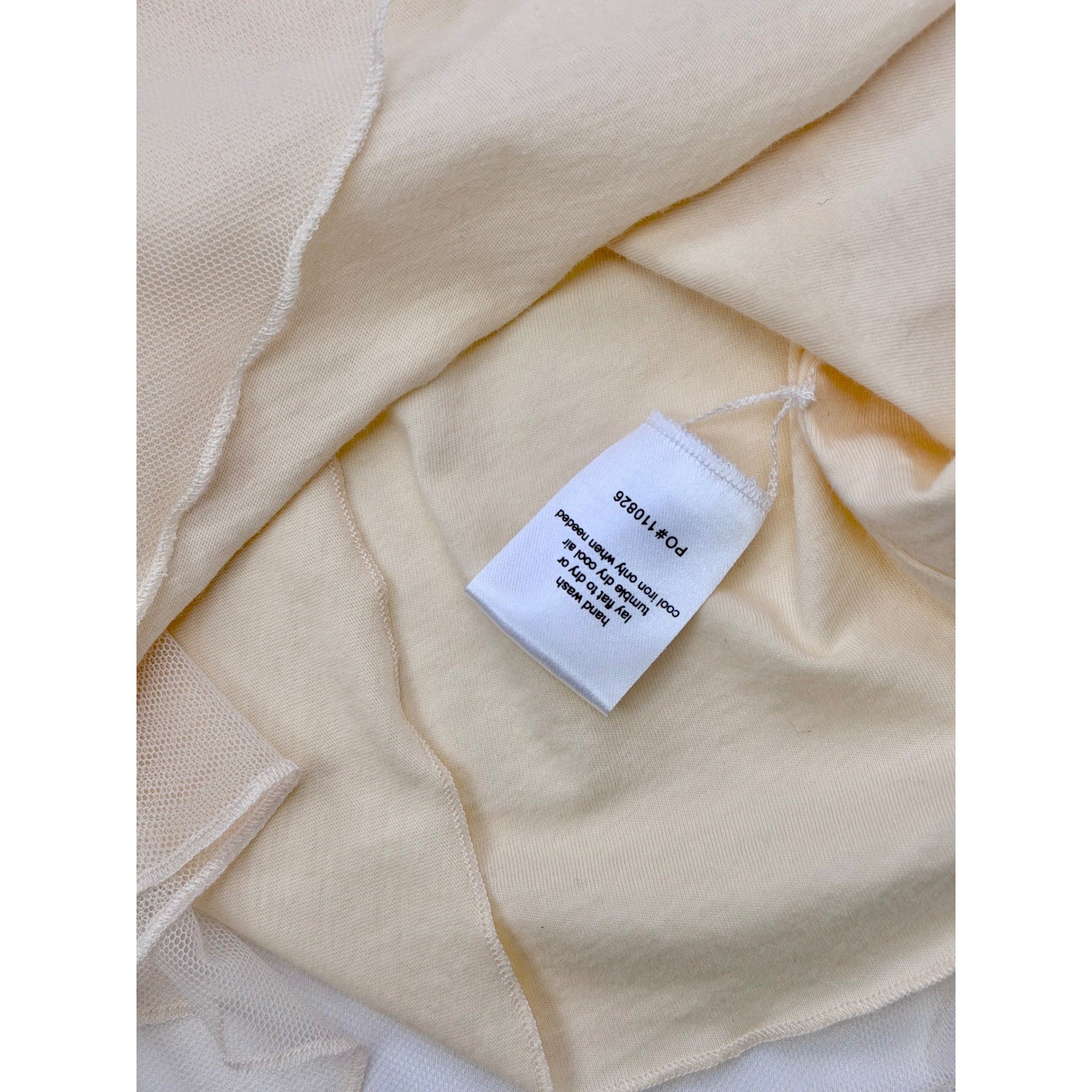 Brazeau Tricot Womens Pale Yellow Tulle Overlay Sleeveless Top Cotton Mesh