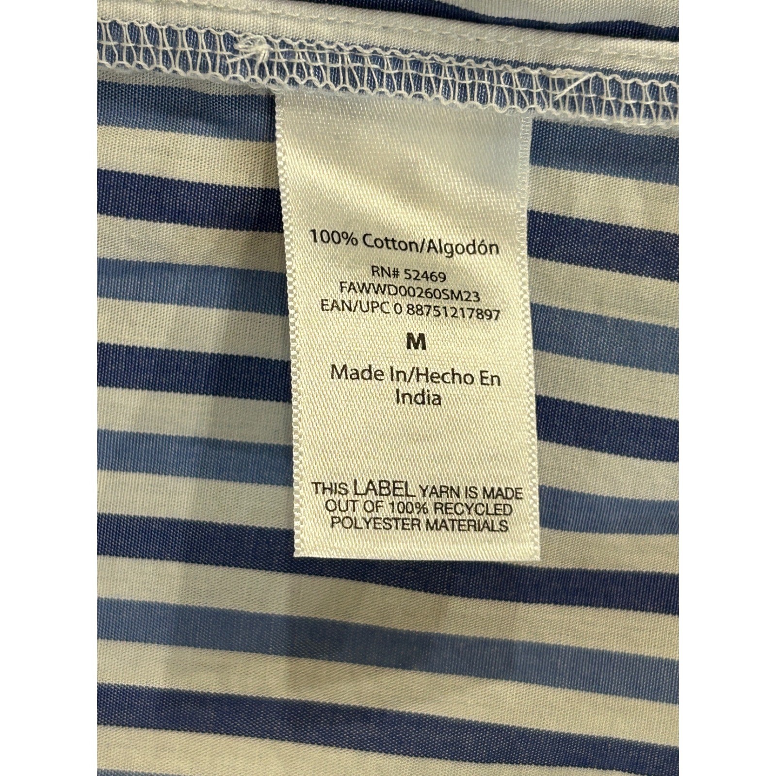 Free Assembly Womens Blue White Striped Tiered Maxi Dress Cotton Medium
